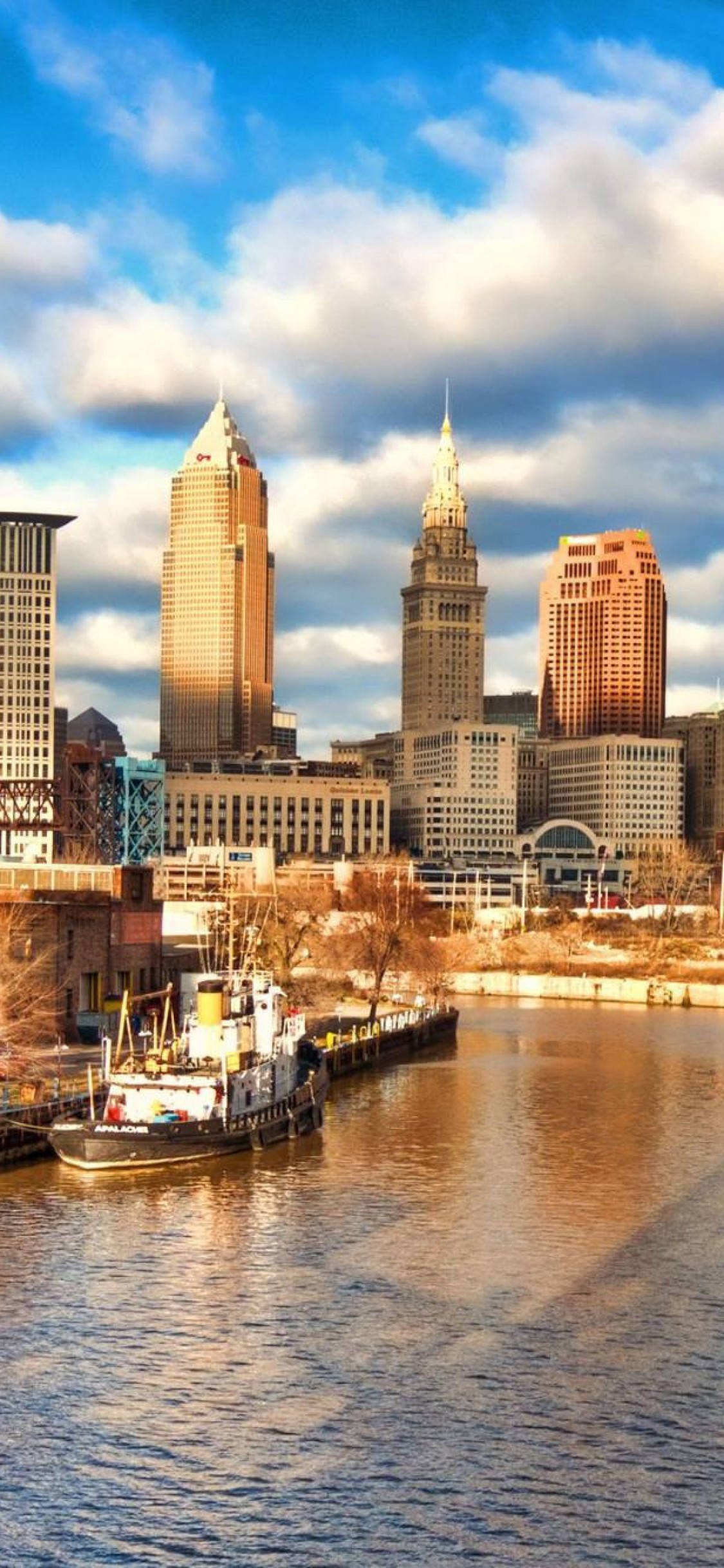 Cleveland, city skyline, tall skyscrapers, Full HD Phone Wallpaper