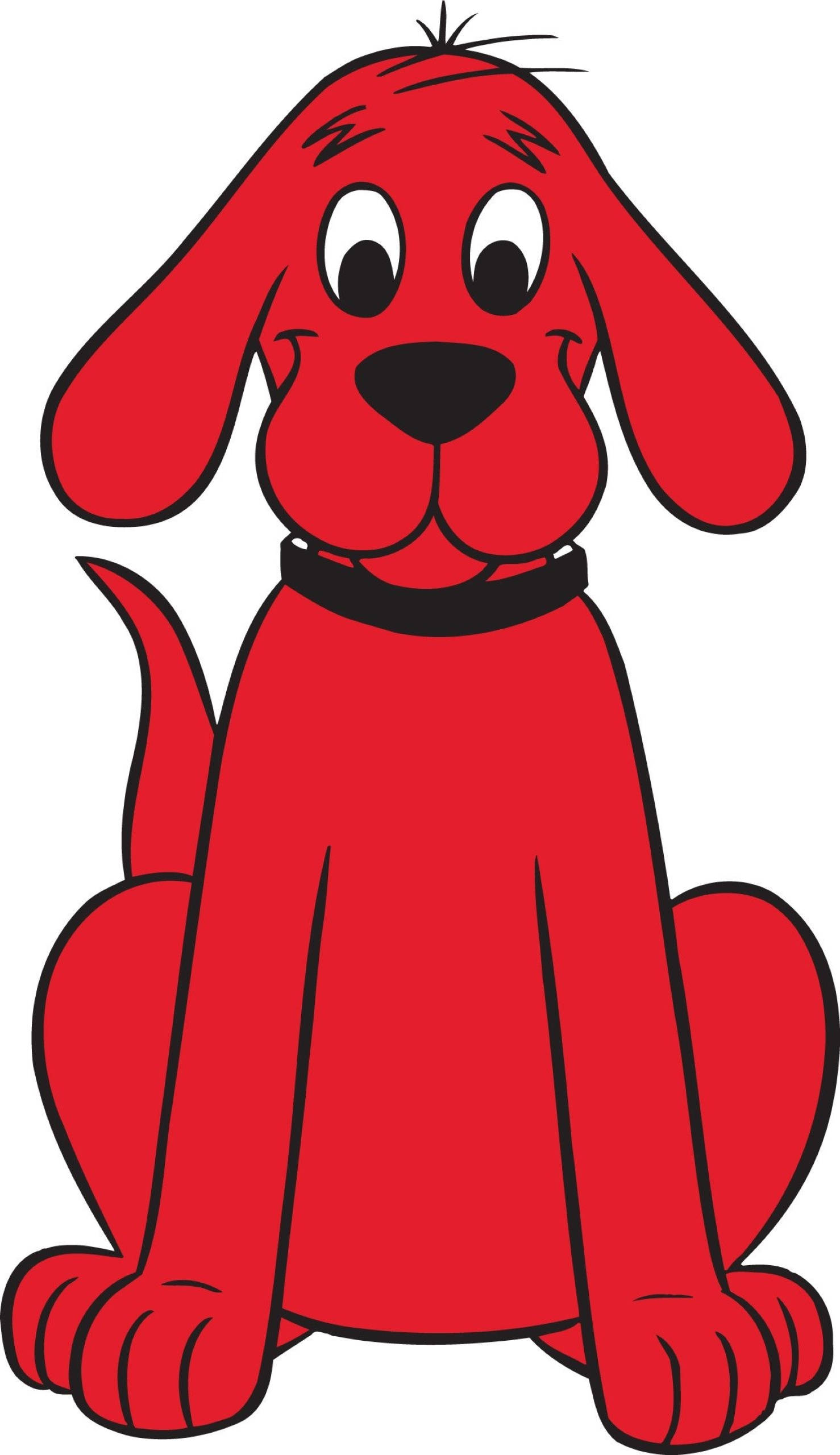 Clifford the Big Red Dog, red dog, big eyes, 2K Phone Wallpaper
