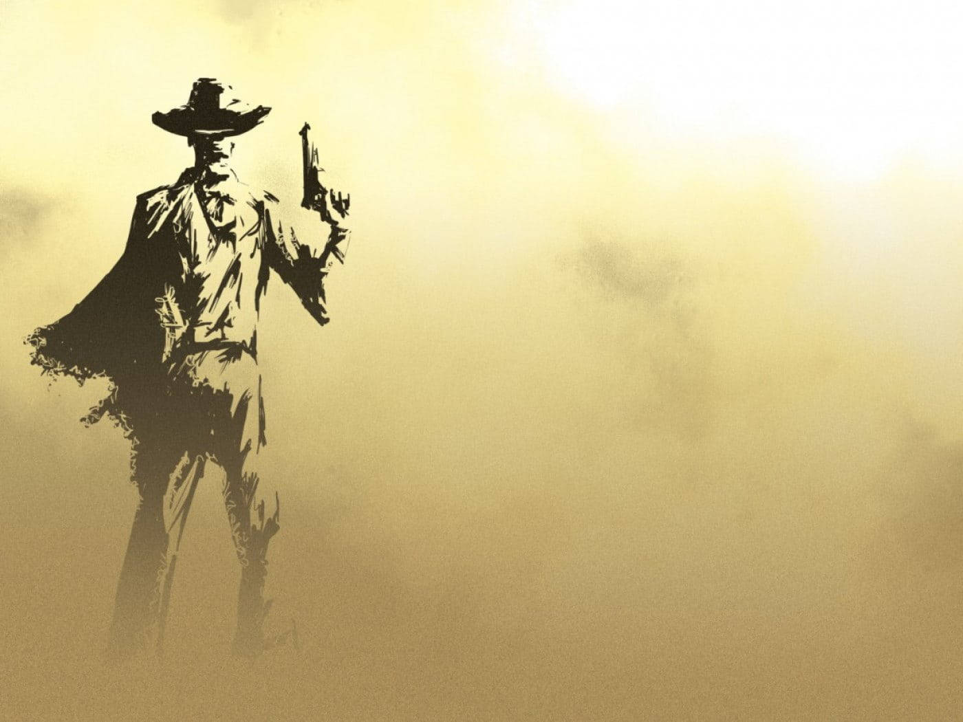 Clint Eastwood, cowboy, silhouette, HD Desktop Wallpaper