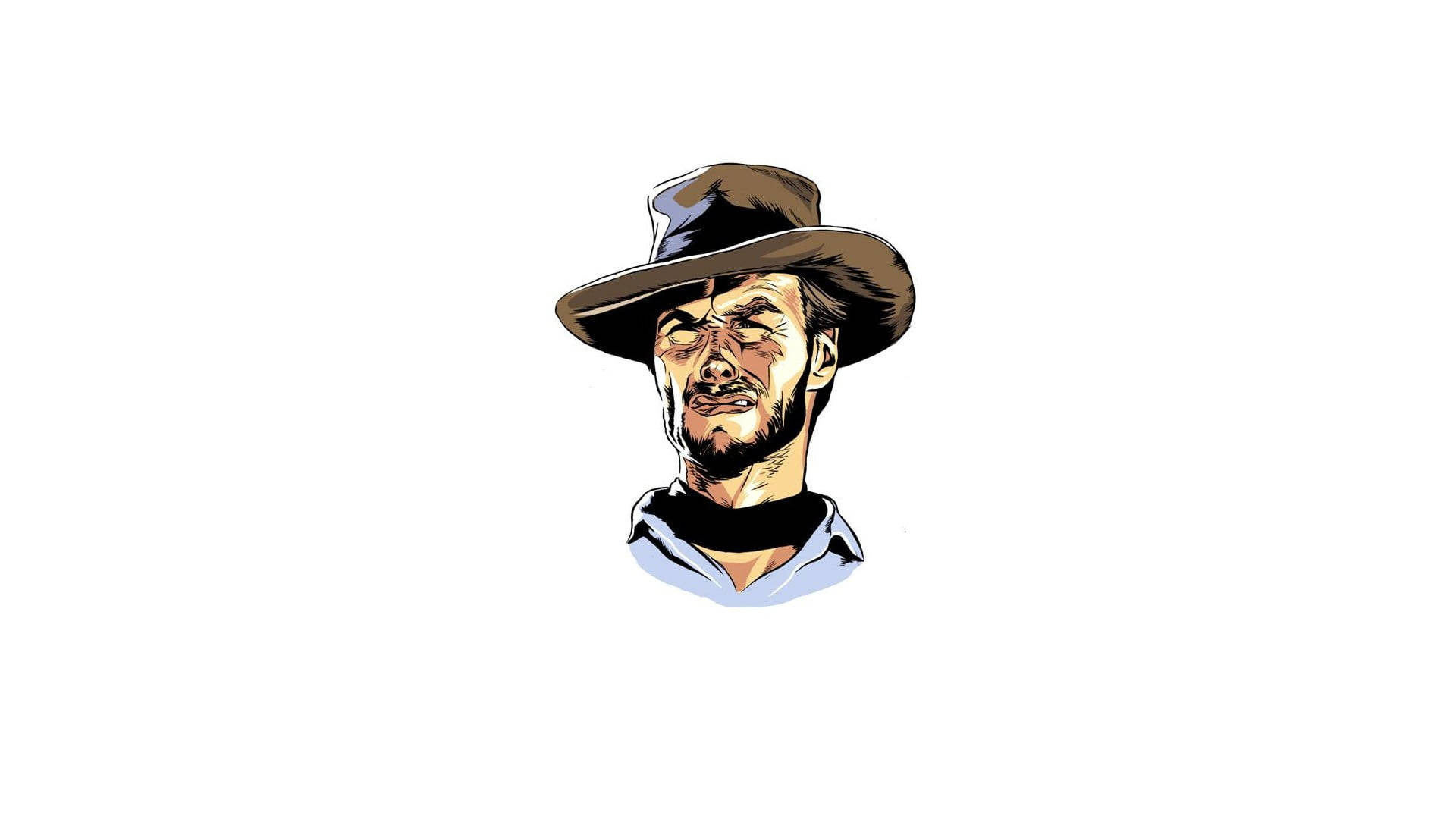 Clint Eastwood, cowboy hat, beard, Full HD Desktop Wallpaper