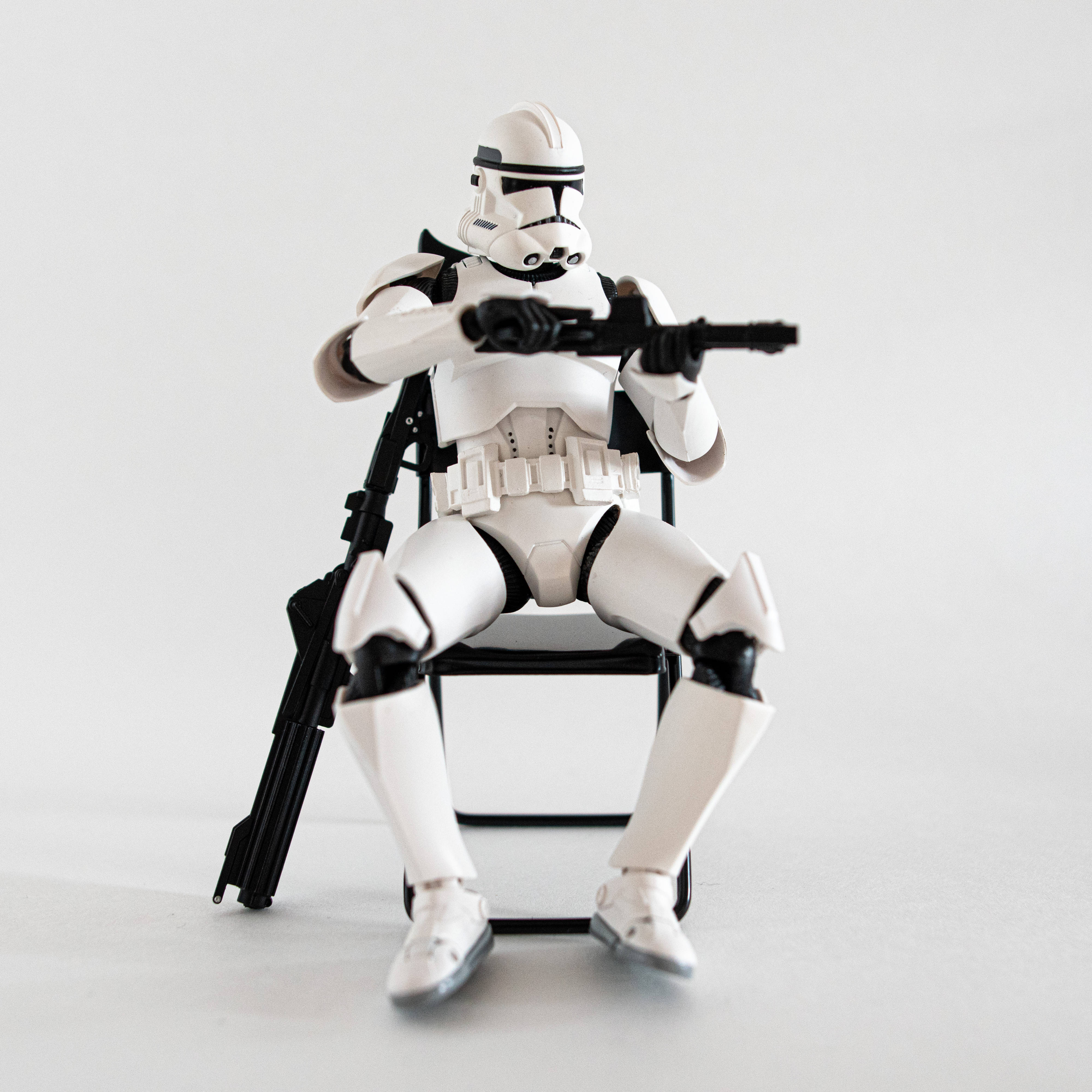 Clone Trooper, white stormtrooper, blaster, 4K Desktop Wallpaper