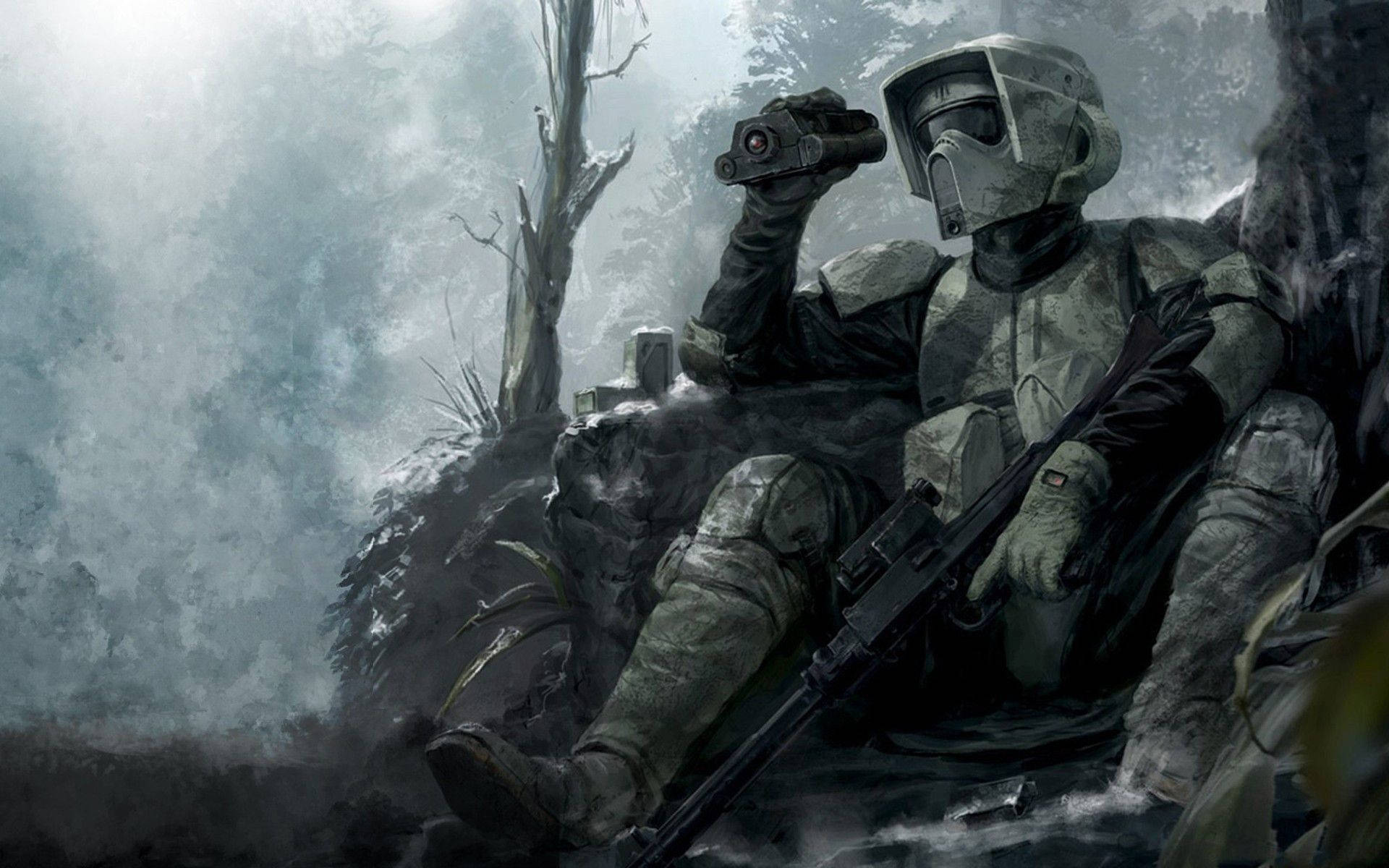 Clone Trooper, camouflage gear, helmet, Full HD Desktop Wallpaper