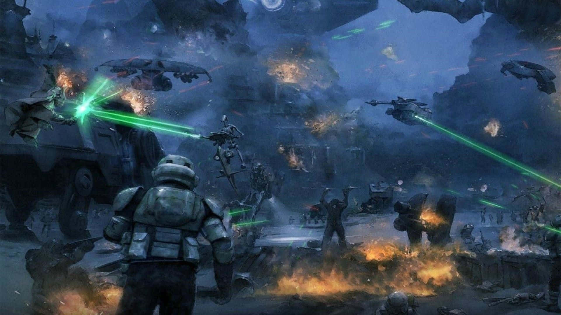 Clone Wars, soldier in armor, battlefield, Full HD Desktop Wallpaper