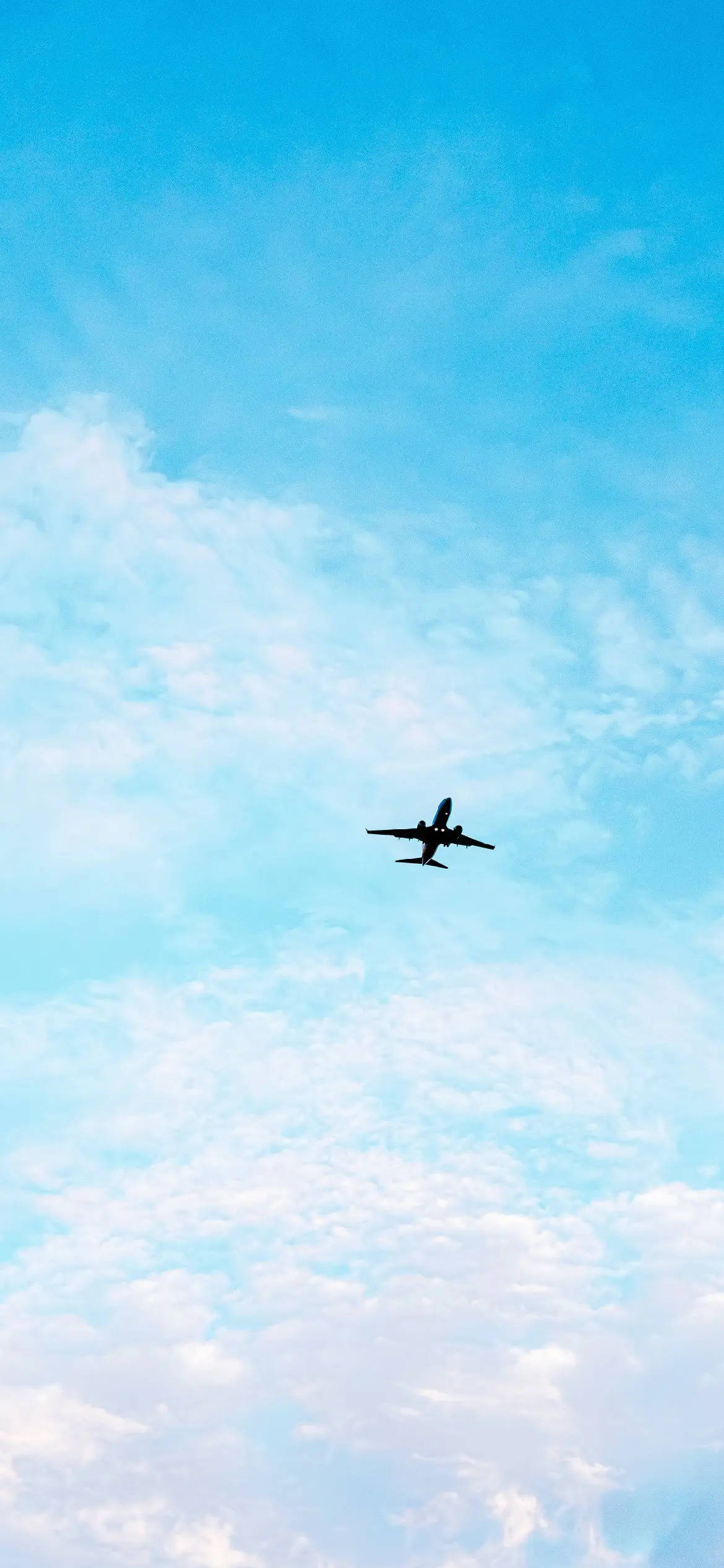 minimalist airplane, light blue, sky, Full HD Phone Wallpaper