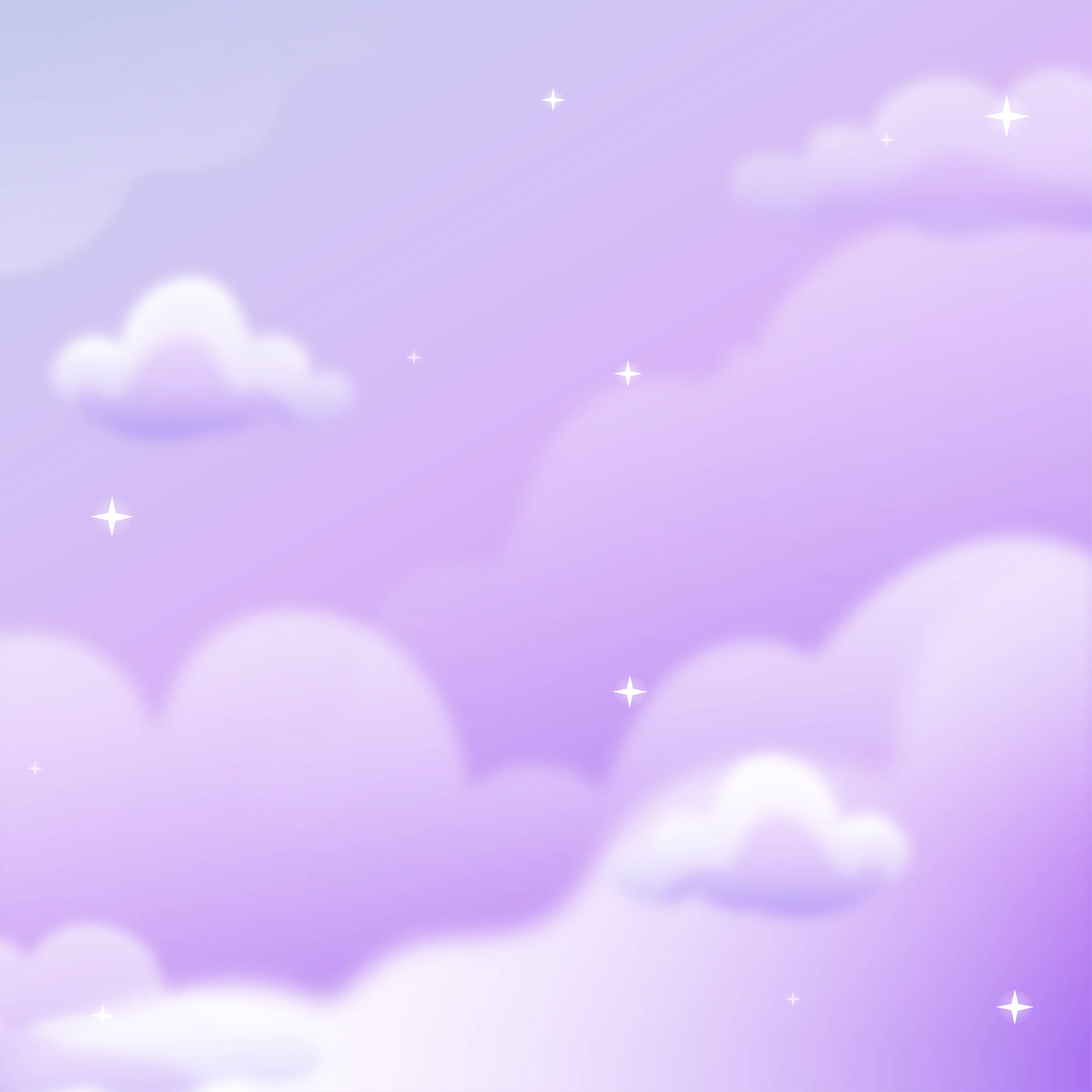 lavender pastel galaxy, fluffy clouds, twinkling stars, Full HD Desktop Wallpaper