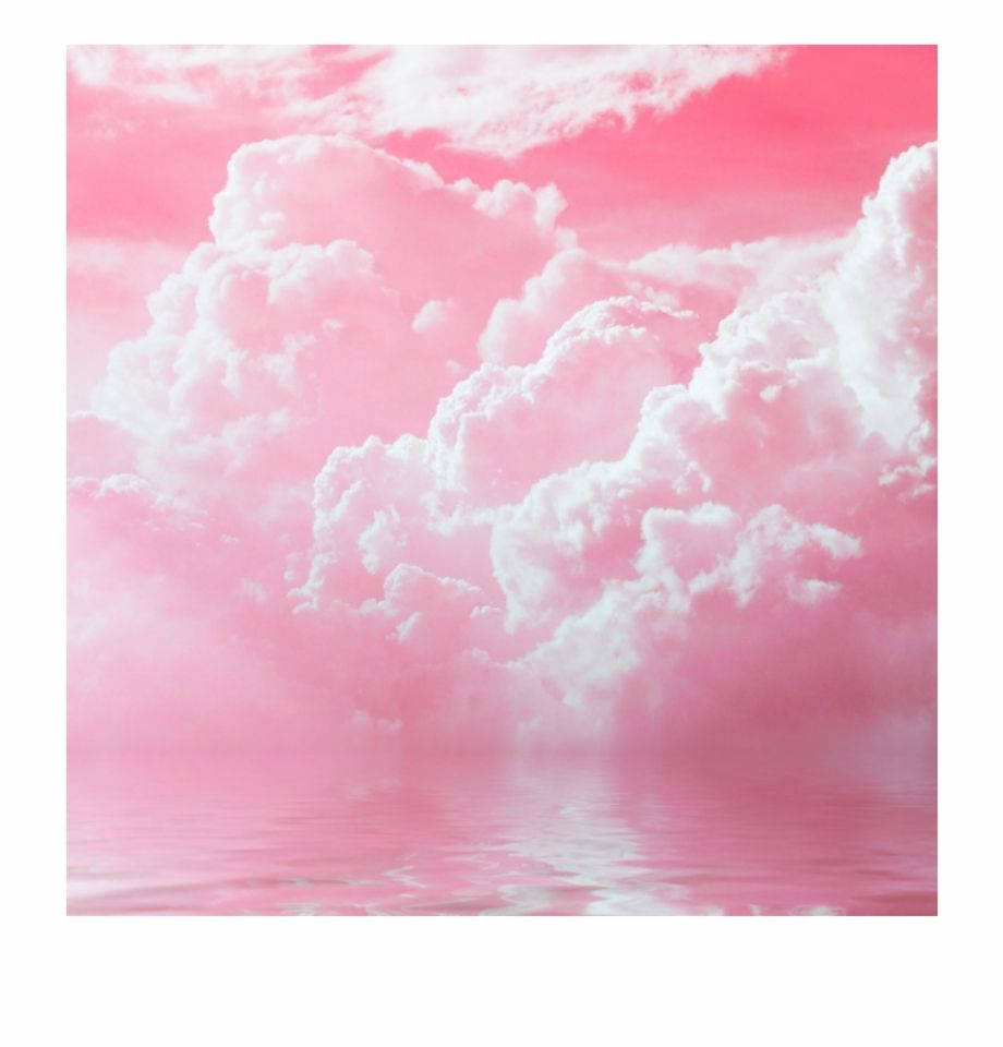 Cloud Aesthetic, pink sky, fluffy white clouds, SD Phone Wallpaper