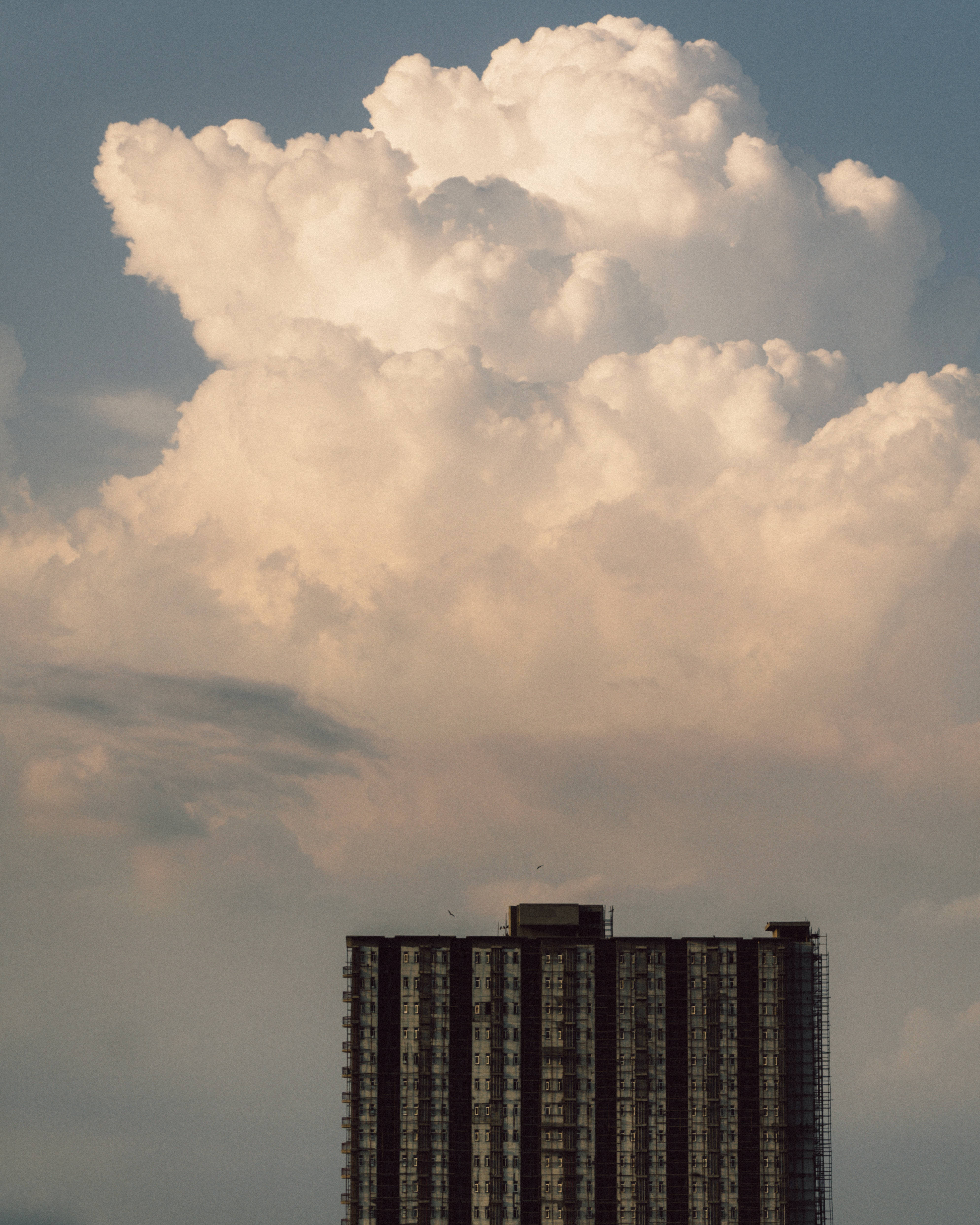Codominium, cloud aesthetic, massive, textured cloud formation, 4K Phone Wallpaper