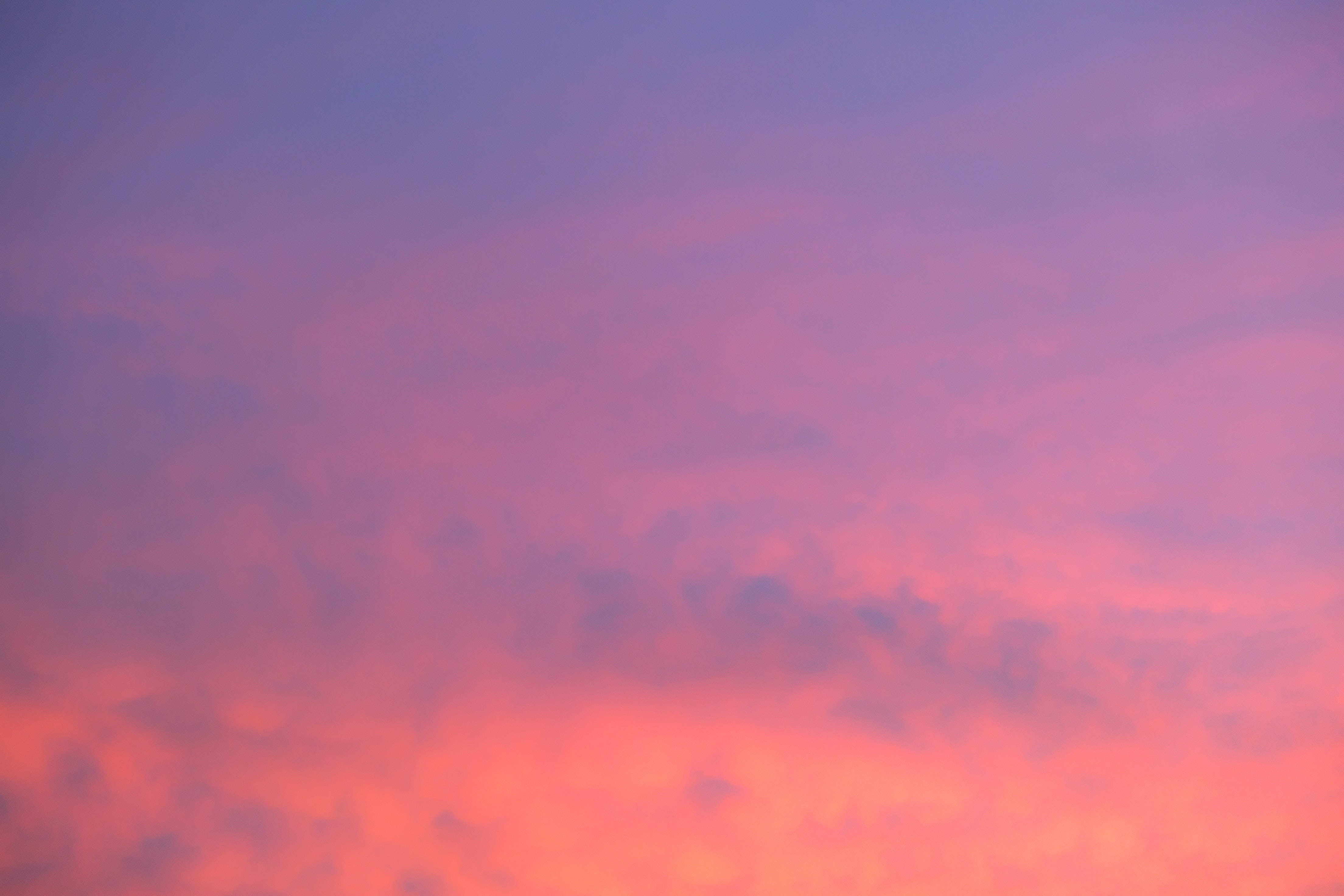 sunset sky, soft gradients, pink orange, 4K Desktop Wallpaper
