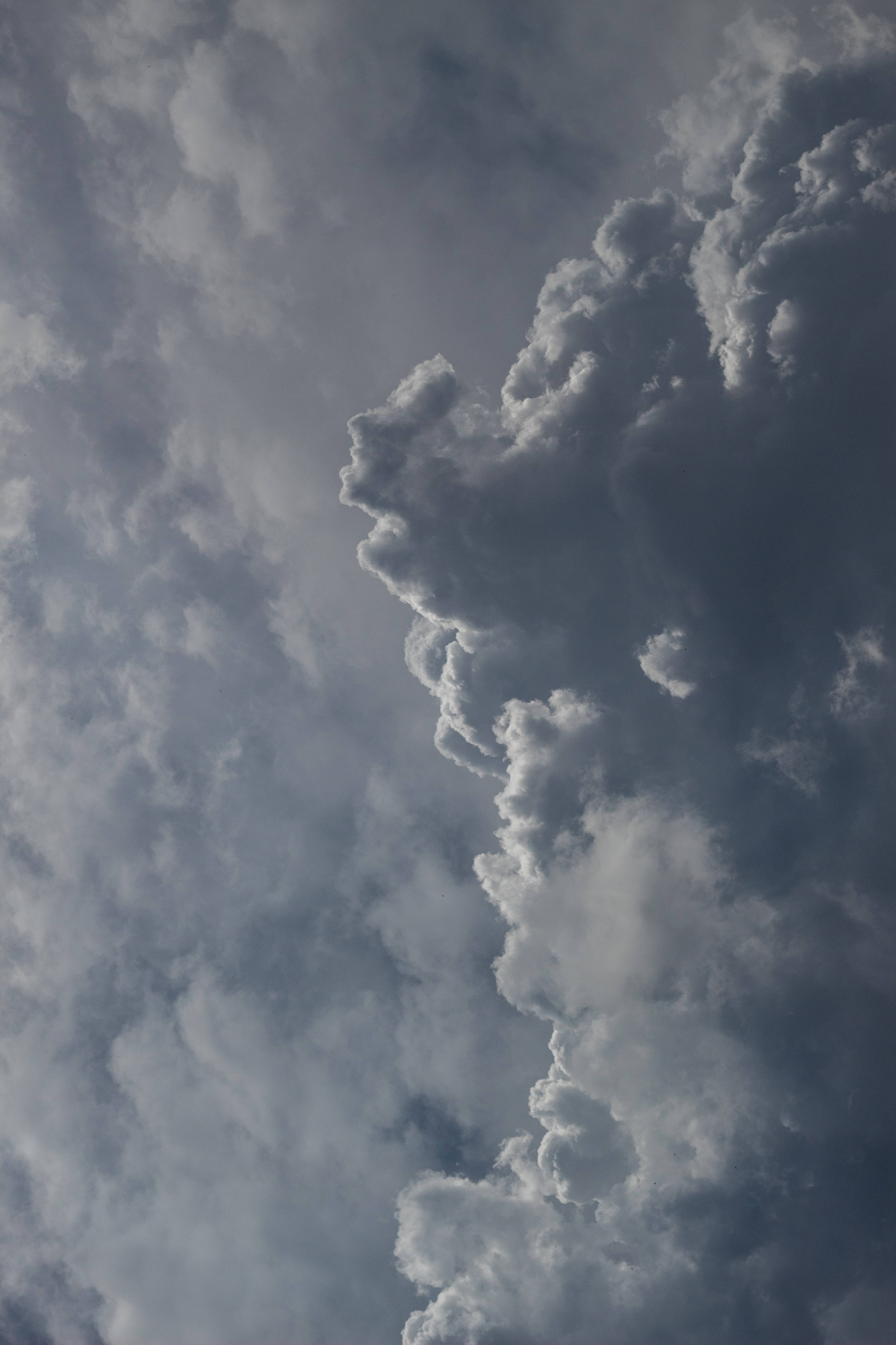 Gray Cloud iPhone, storm clouds, deep grays, 5K Phone Wallpaper