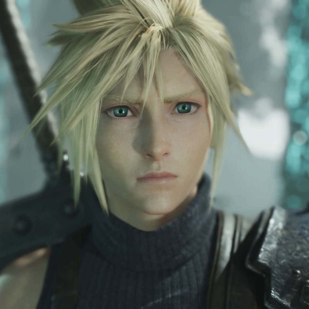 Cloud Strife, blonde-haired, blue-eyed, SD Desktop Wallpaper
