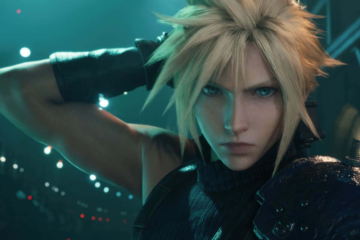 Cloud Strife, blonde-haired, blue eyes, SD Desktop Wallpaper