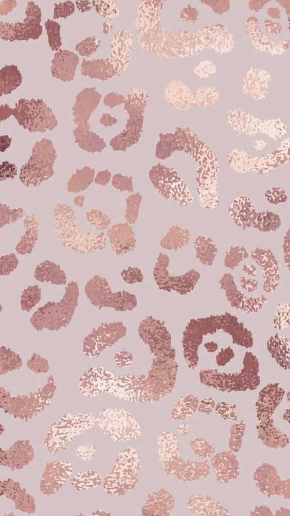 glitter leopard, glimmering leopard, soft pink background, SD Phone Wallpaper