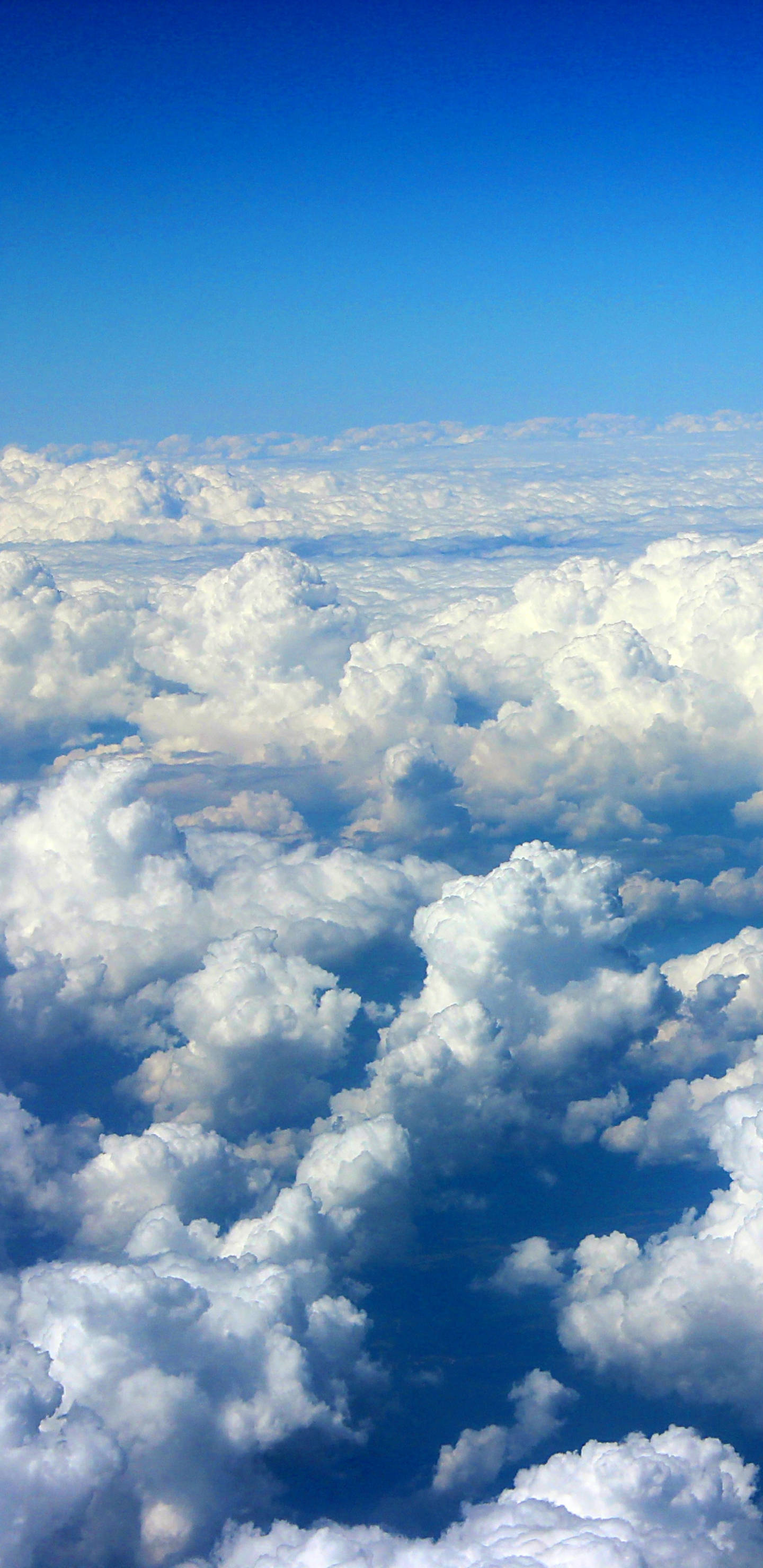 Blue Sky And Clouds Phone, fluffy white clouds, clear blue sky, 2K Phone Wallpaper