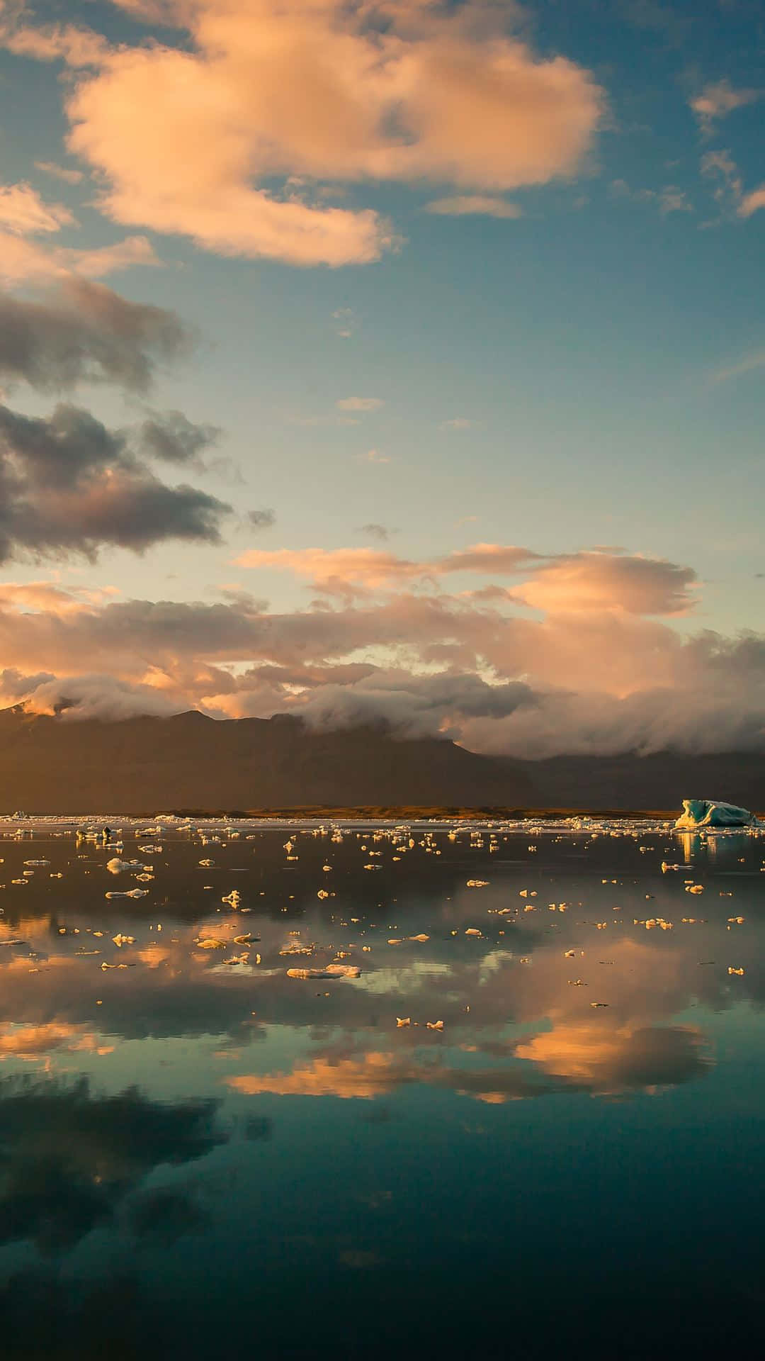 Aesthetic Tumblr, serene sunset, glacial lake, Full HD Phone Wallpaper