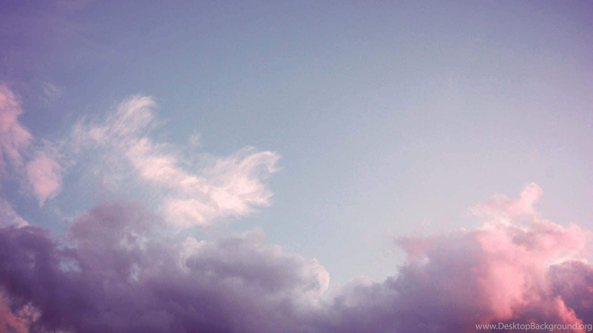 pastel clouds, lavender, pink, Full HD Desktop Wallpaper