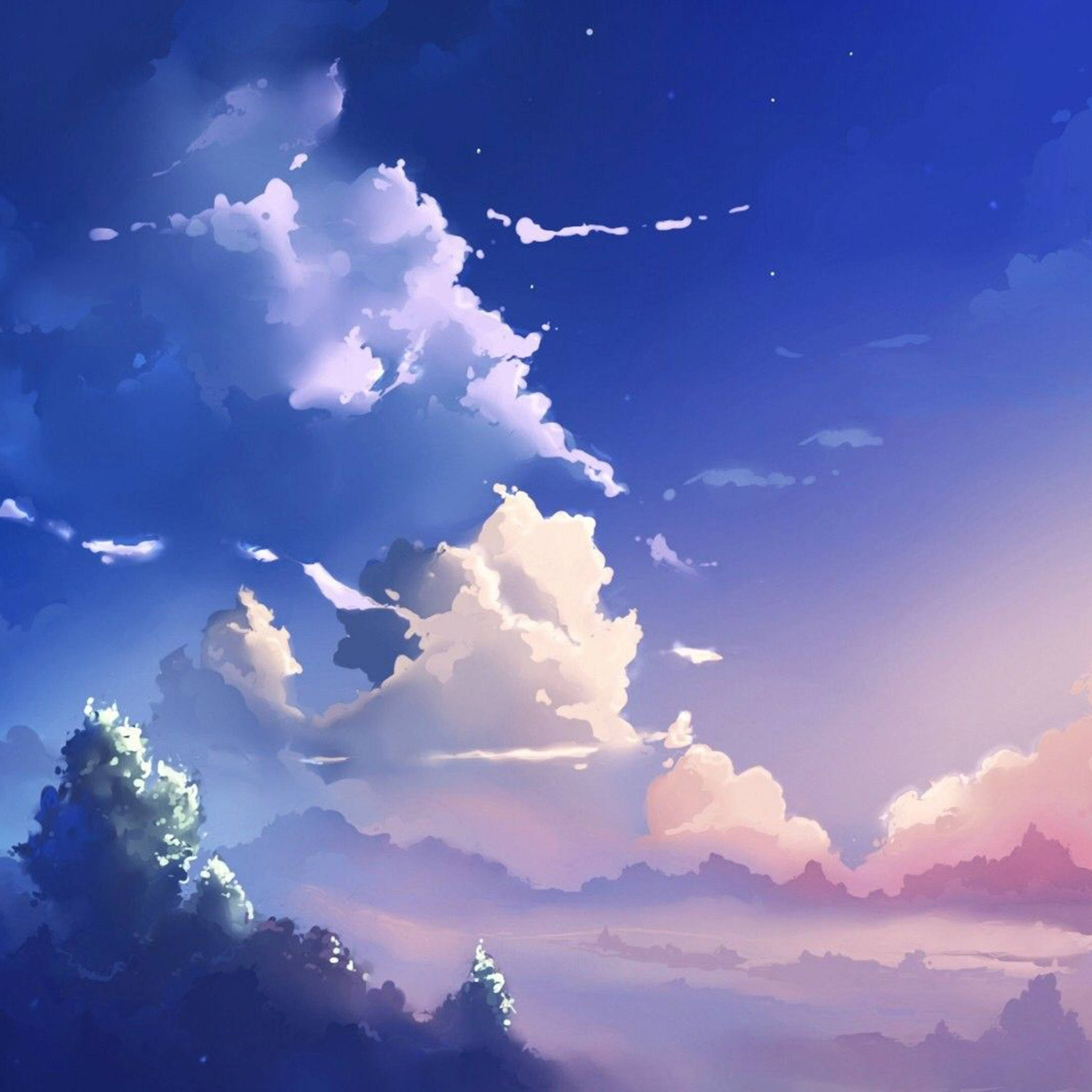 iPad, twilight sky, soft blues, Full HD Desktop Wallpaper