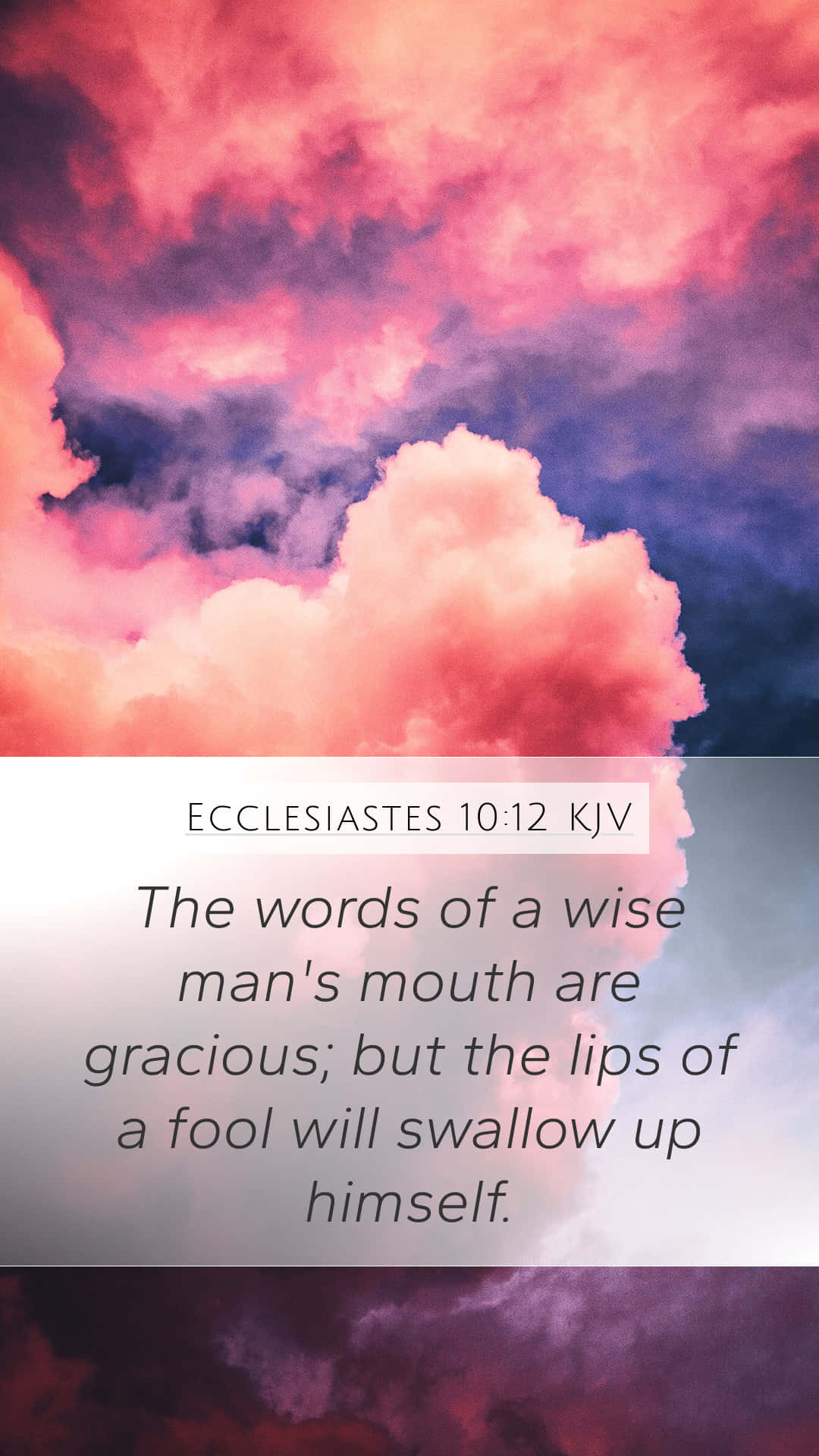 Gracious Proverbs, vibrant pink, purple clouds, Full HD Phone Wallpaper