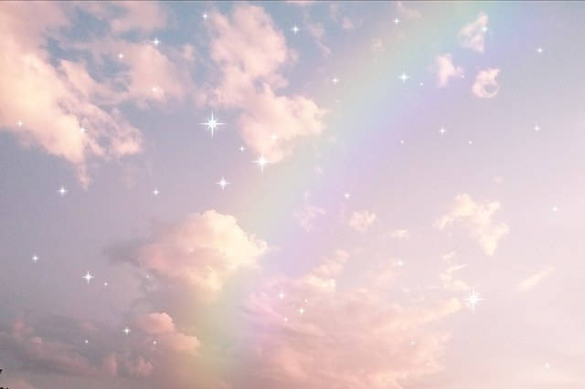 Twinkling Clouds Aesthetics, pastel sky, fluffy clouds, SD Desktop Wallpaper