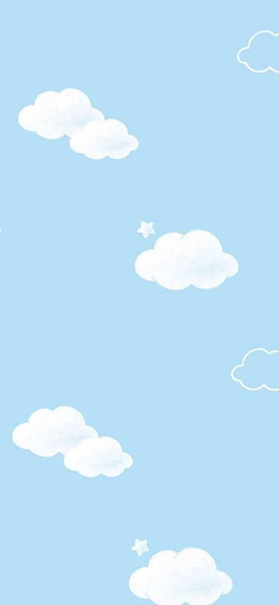 cloud light blue aesthetic, pastel blue sky, fluffy white clouds, Full HD Phone Wallpaper