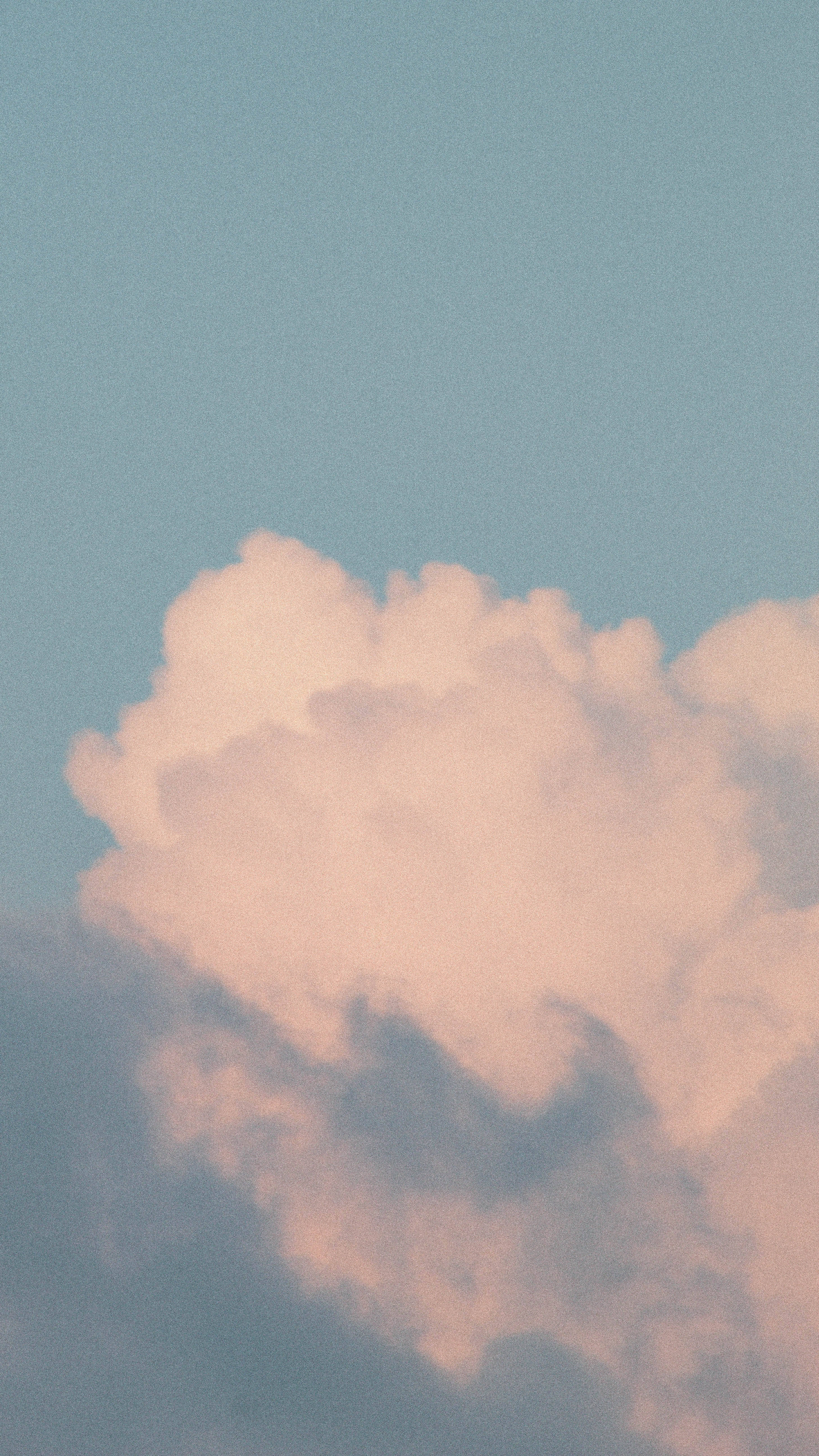 Clouds Phone, soft pink and blue clouds, serene sky, 5K Phone Wallpaper