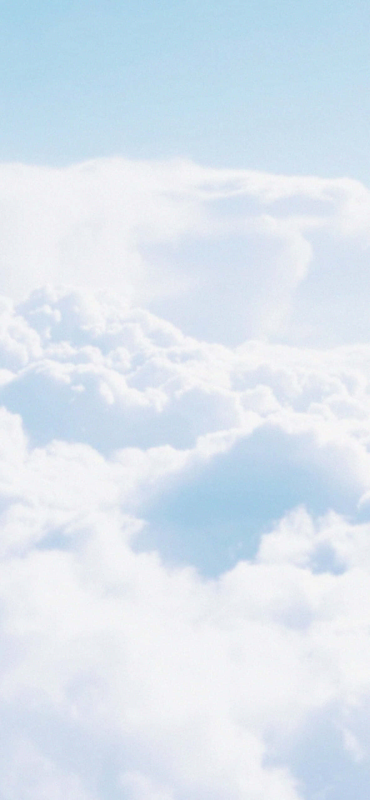 thick white clouds, aesthetic light blue, pale blue sky, 2K Phone Wallpaper