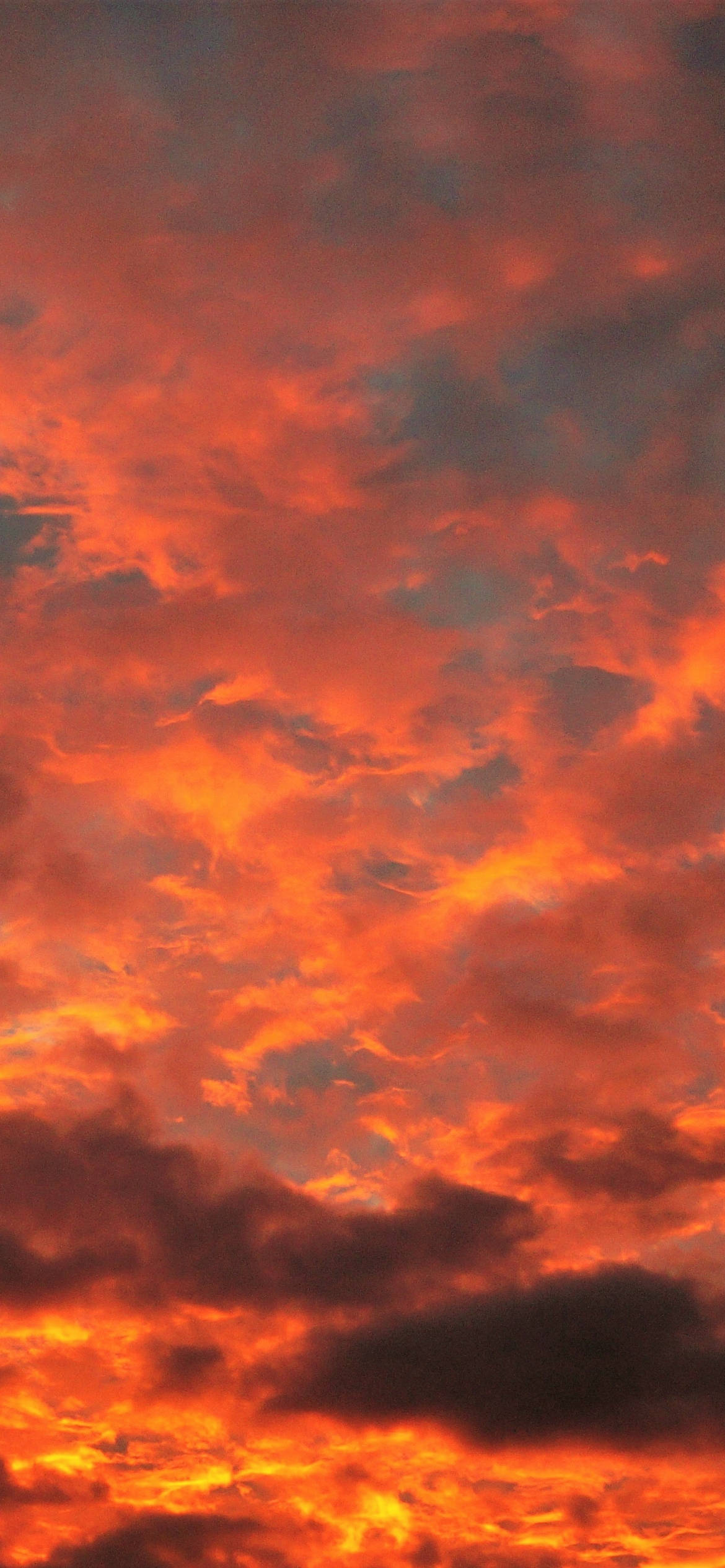 Sunset, Clouds, Orange, Full HD Phone Wallpaper