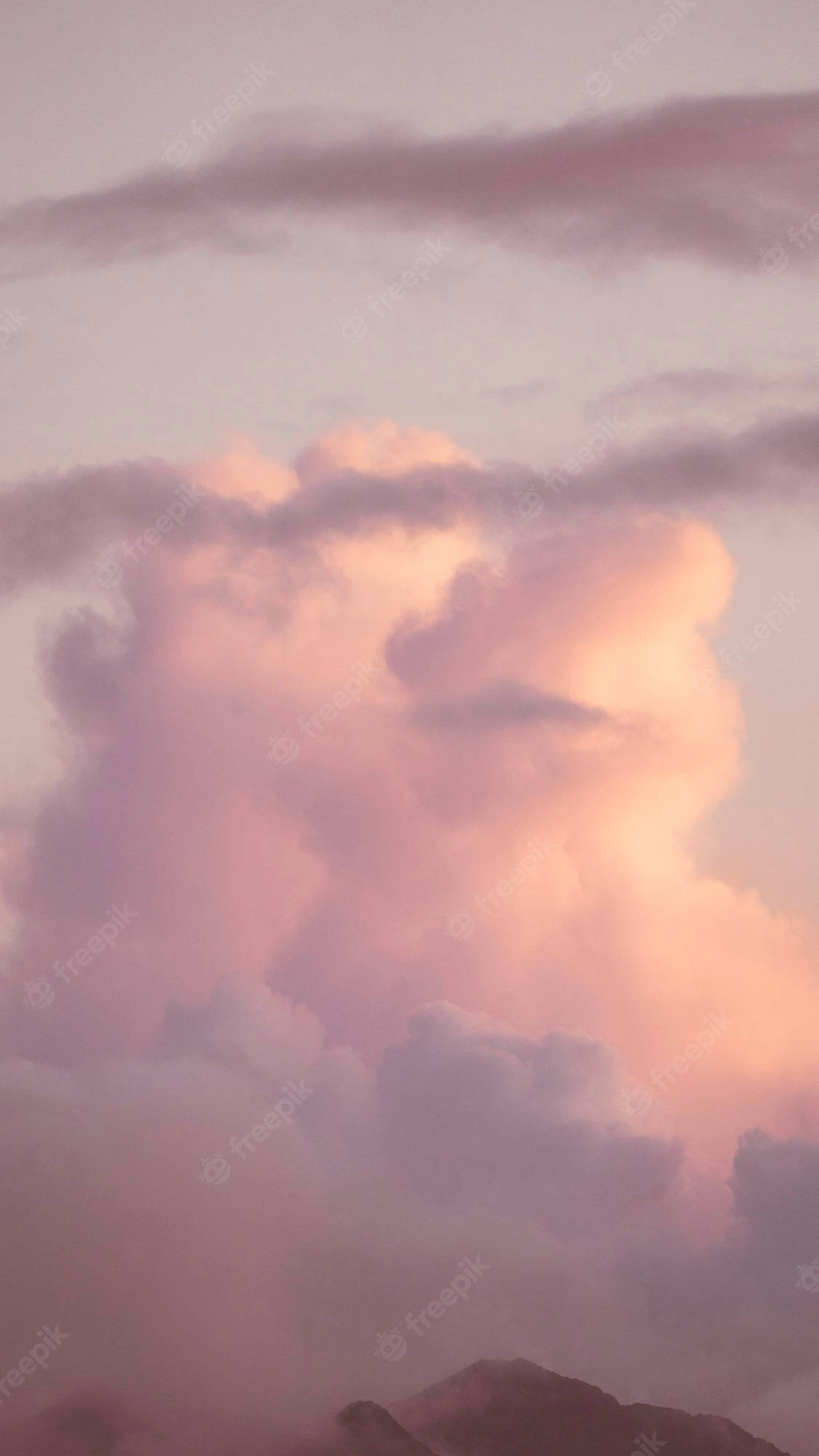 Clouds Phone, sunset, pink clouds, Full HD Phone Wallpaper