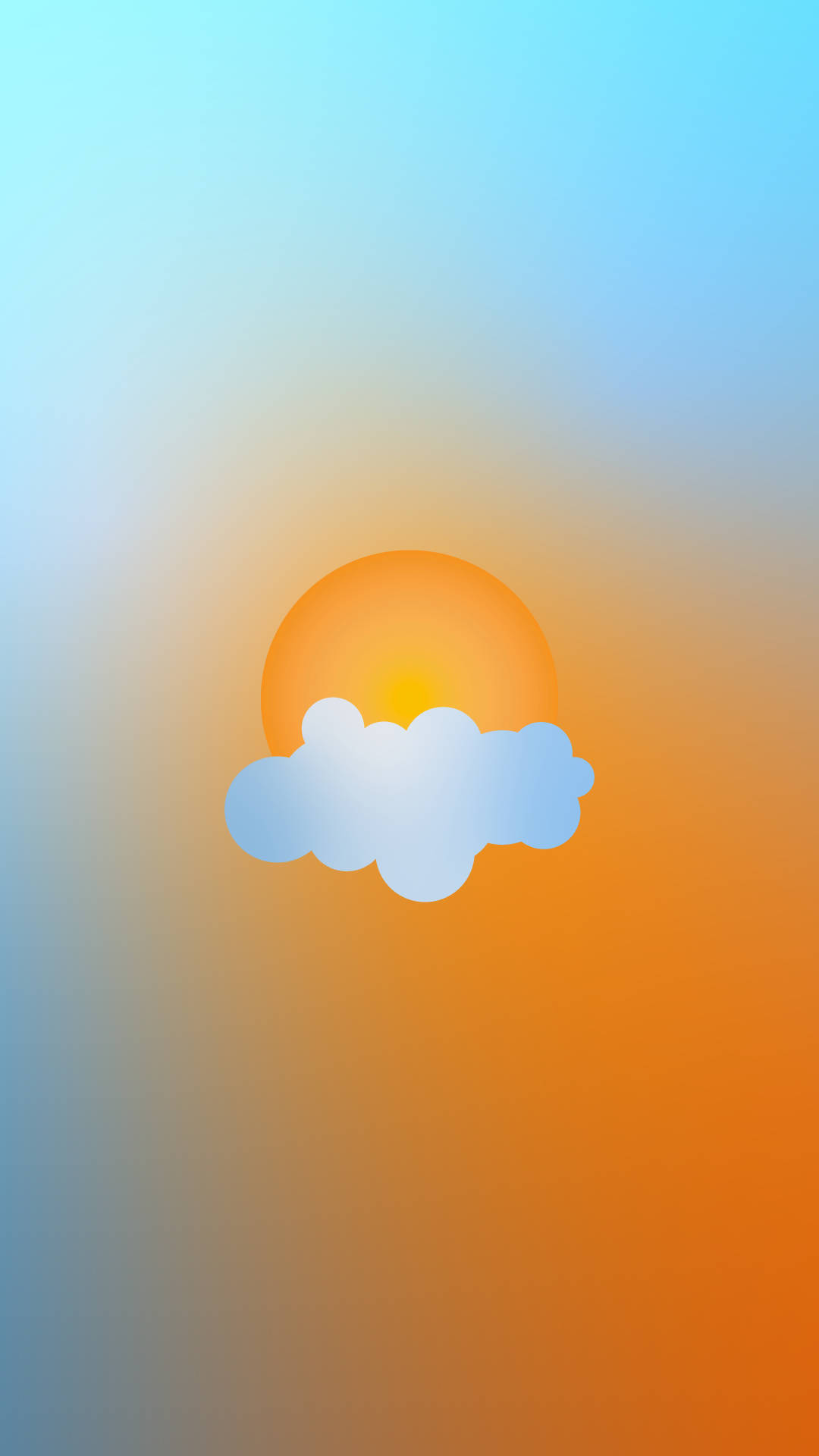 Clouds Phone, sunset, orange sun, Full HD Phone Wallpaper