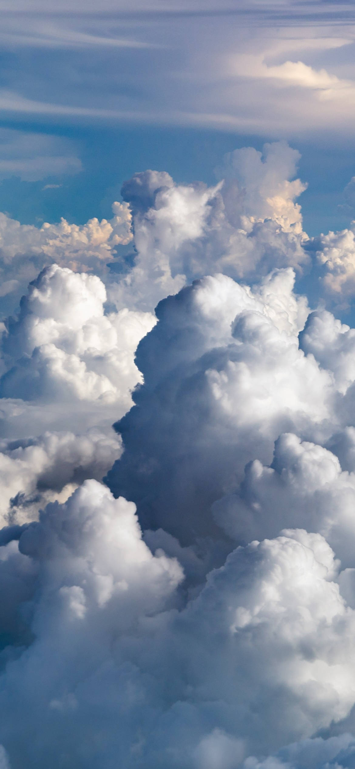Clouds Phone, gray, fluffy white clouds, Full HD Phone Wallpaper