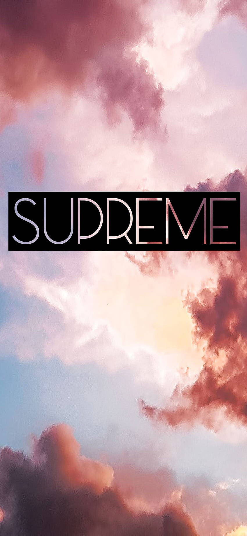 Pink Sky Supreme Aesthetic, pink and blue clouds, supreme, HD Phone Wallpaper