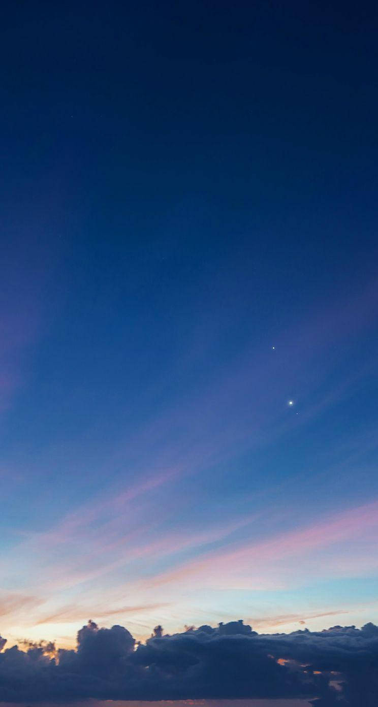 cloudy blue sky, twilight sky, soft pink and blue gradients, HD Phone Wallpaper