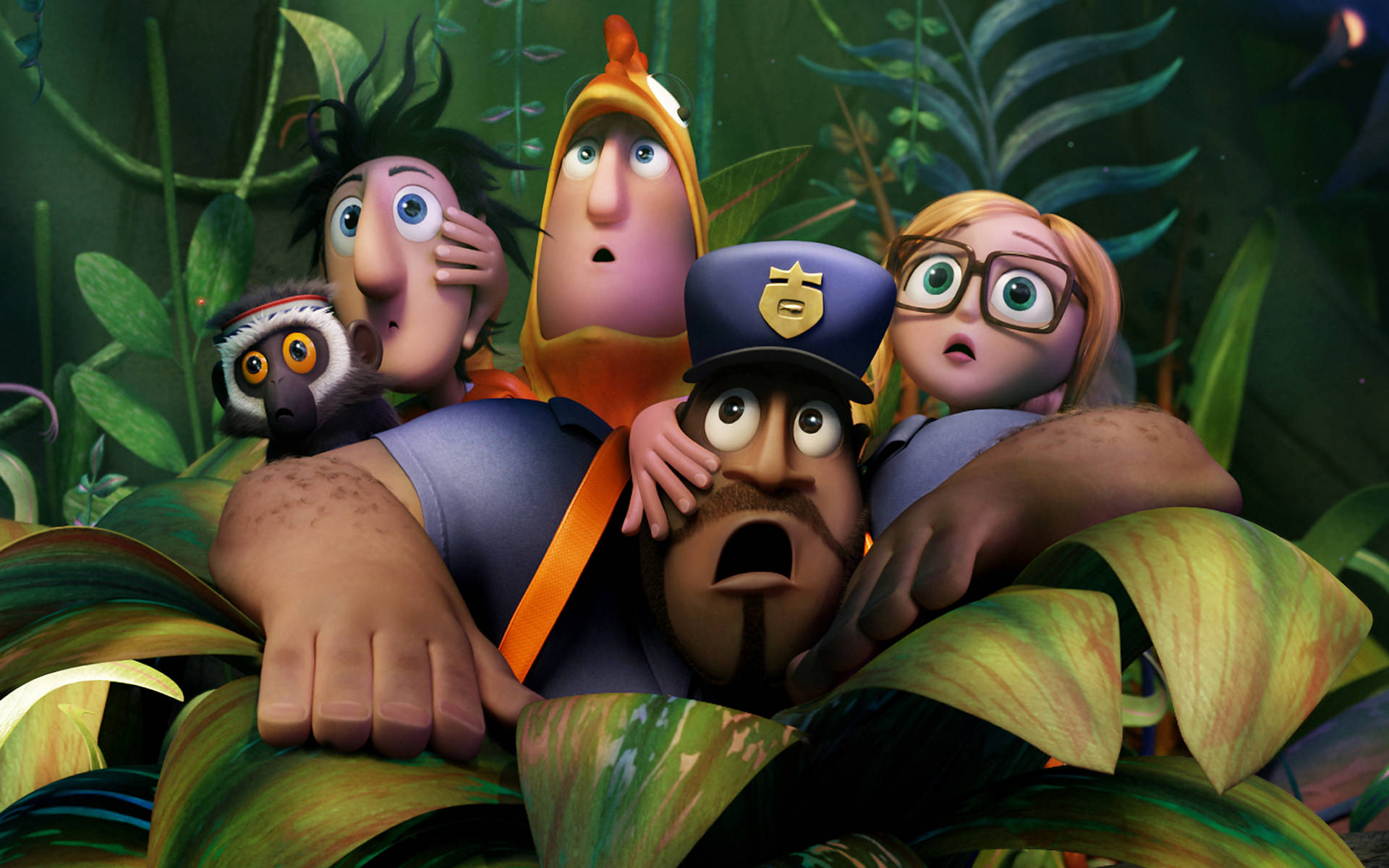 Cloudy With A Chance Of Meatballs 2, characters, monkey, Full HD Desktop Wallpaper