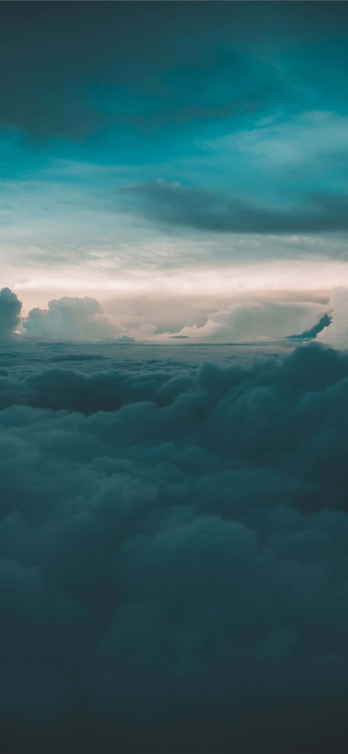 teal, gray, soft pink horizon glow, Full HD Phone Wallpaper