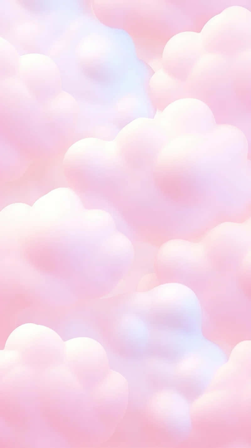pastel pink, pastel blue, fluffy clouds, HD Phone Wallpaper