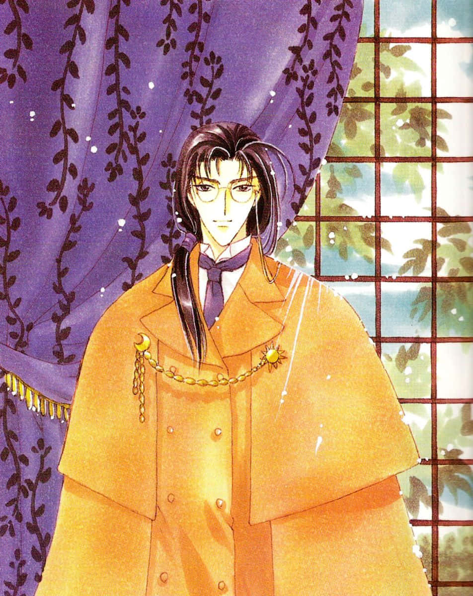 Clow Reed, gold coat, sun motifs, SD Phone Wallpaper