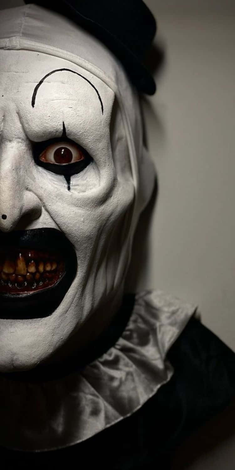 Art The Clown, white face paint, black lips, HD Phone Wallpaper