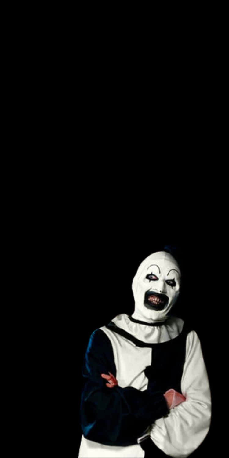 Art The Clown, white painted face, black lips, HD Phone Wallpaper