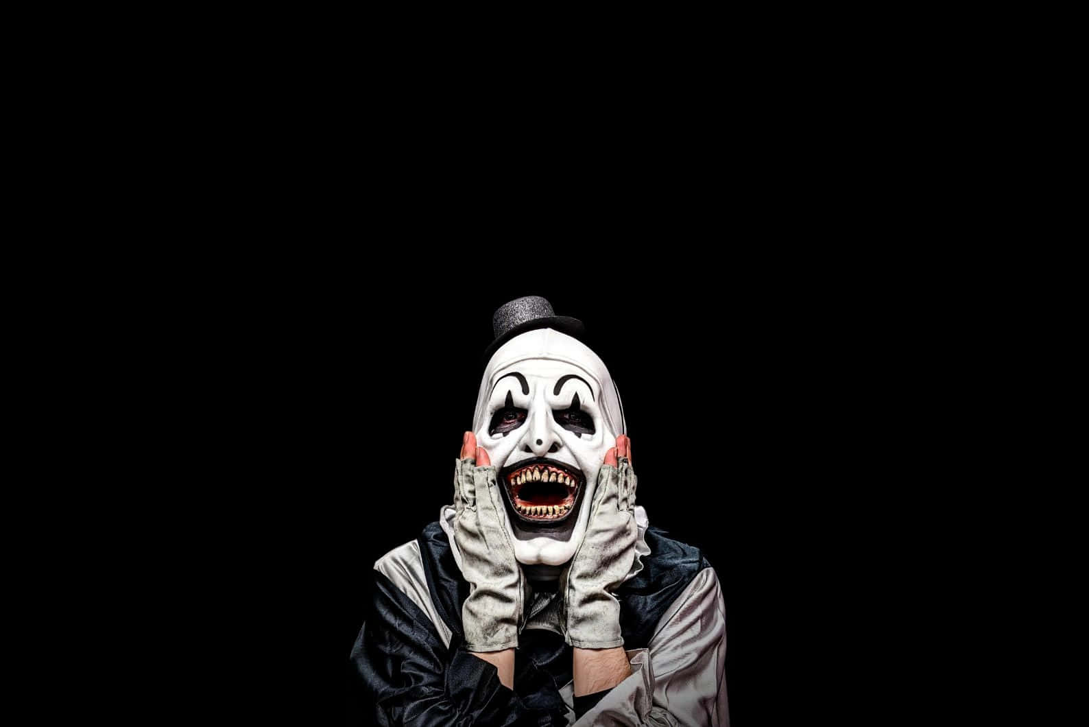 Art The Clown, toothy grin, red lips, HD Desktop Wallpaper