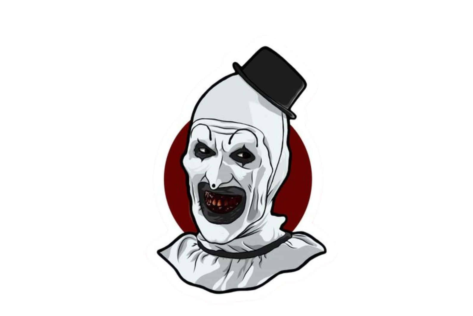 Art The Clown, white face, black eyes, HD Desktop Wallpaper