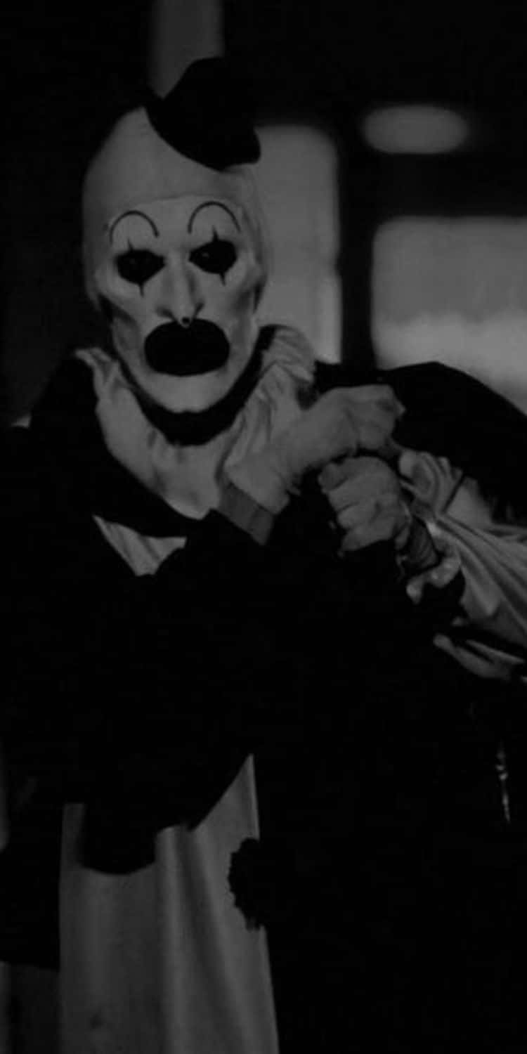 Art The Clown, black and white, exaggerated makeup, HD Phone Wallpaper