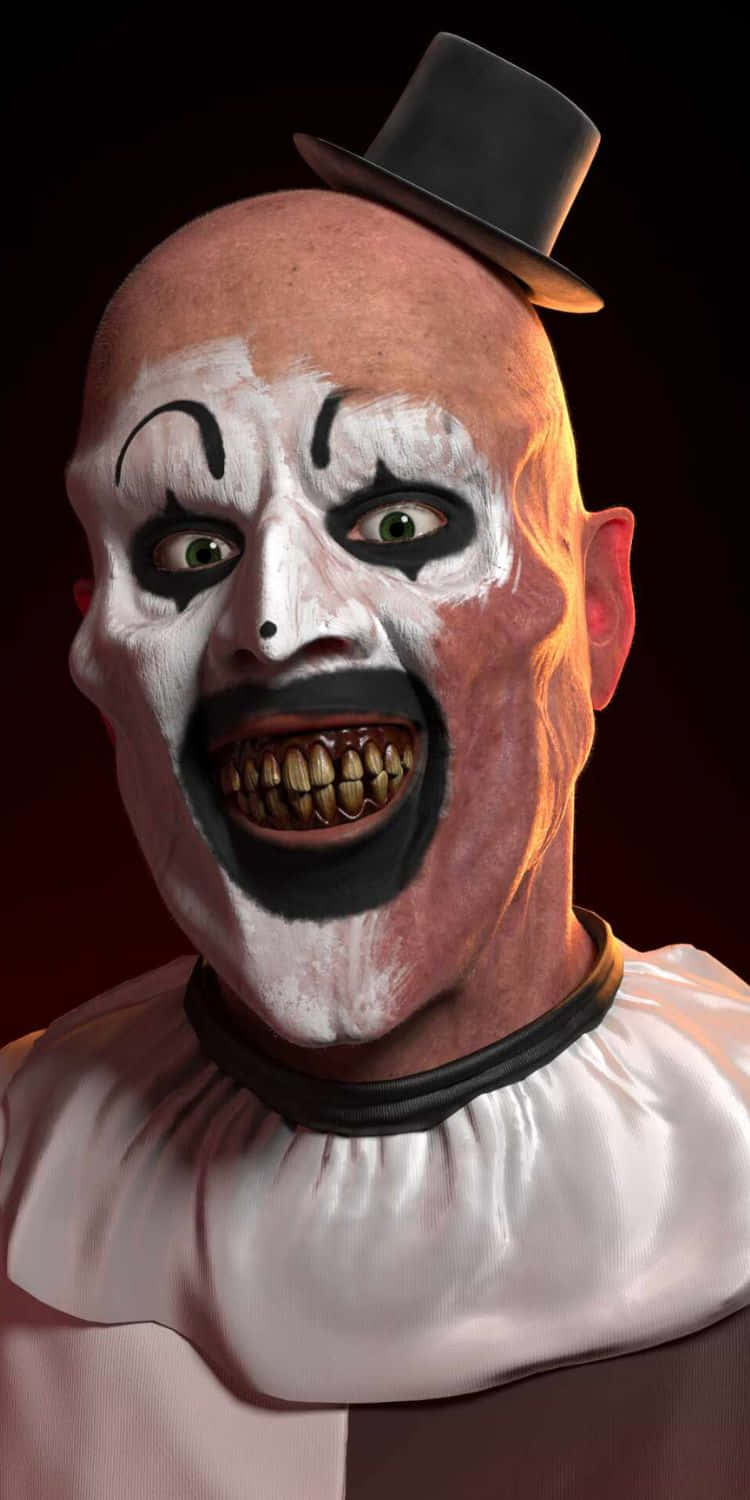 Terrifying Clown Portrait, bald head, top hat, HD Phone Wallpaper