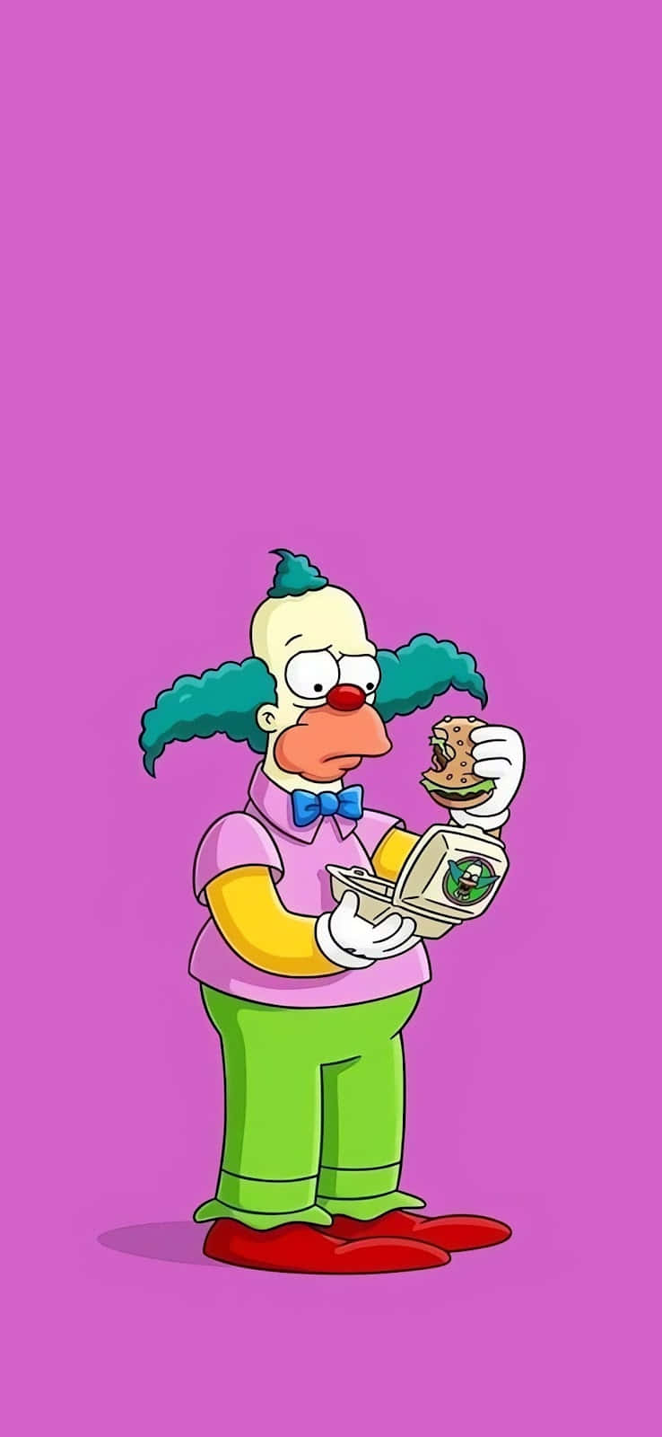 cartoon clown, green hair, red nose, HD Phone Wallpaper