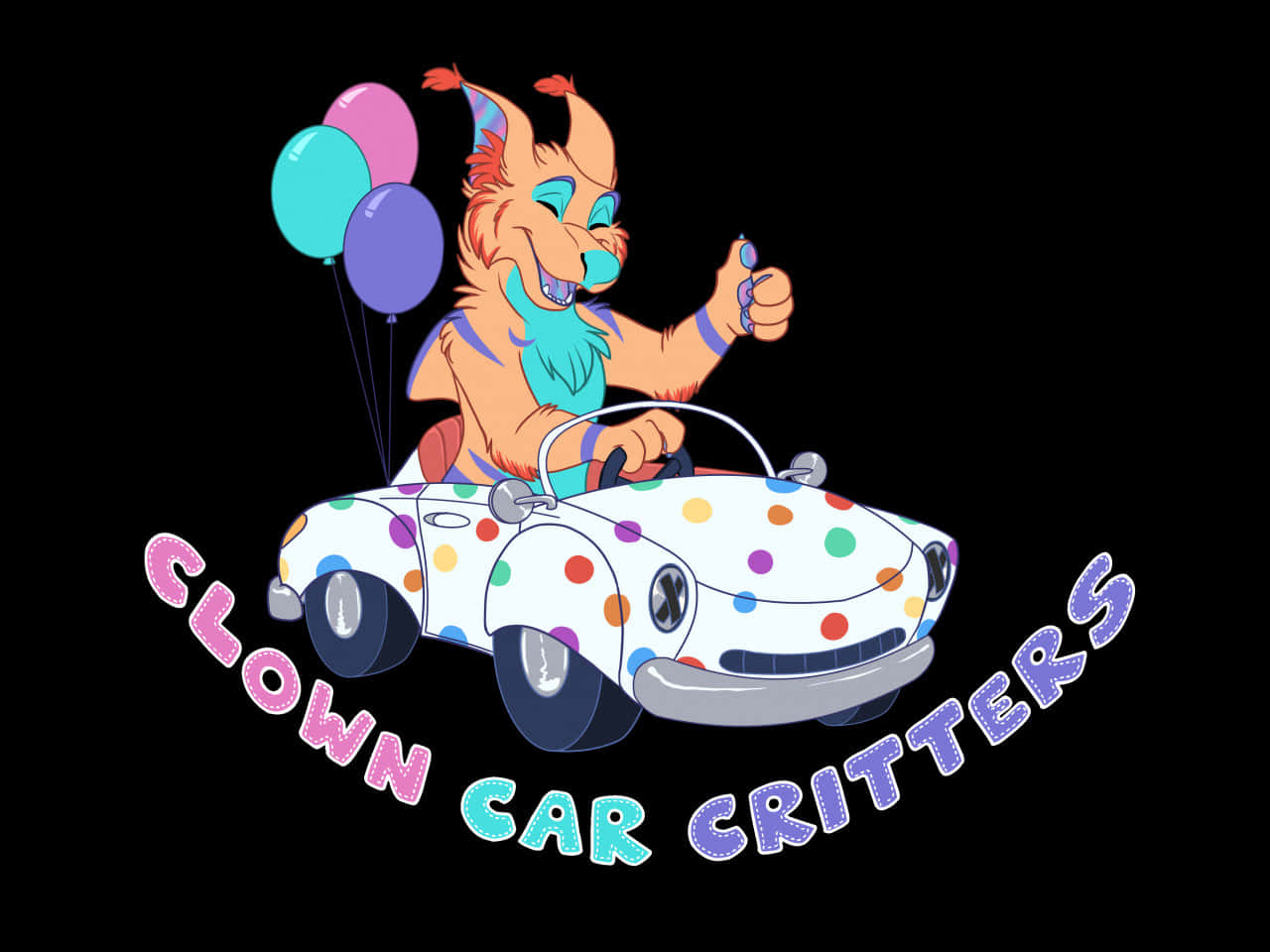 Clown Car, orange furred creature, blue beard, HD Desktop Wallpaper