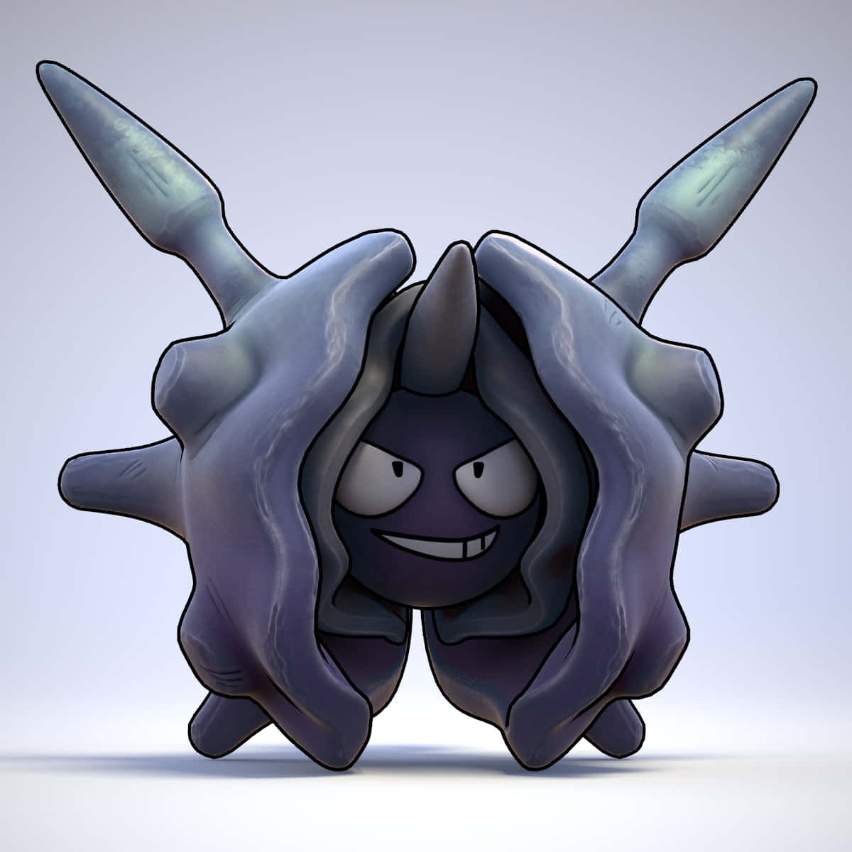 Cloyster, purple, metallic spikes, SD Desktop Wallpaper