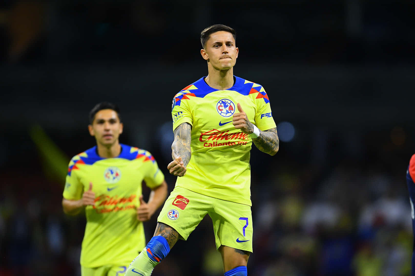 Club America, yellow jersey, blue accents, HD Desktop Wallpaper