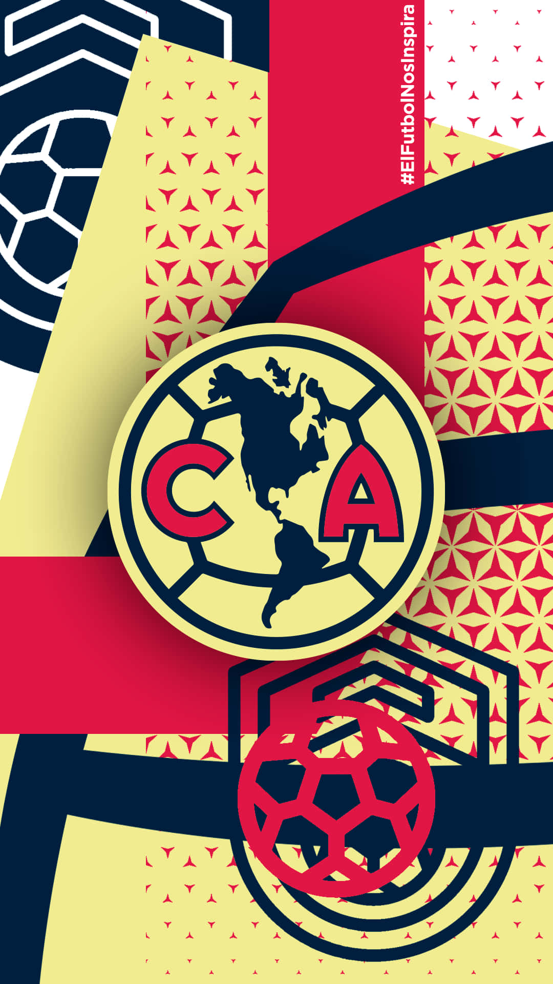 Club America, red, yellow, Full HD Phone Wallpaper