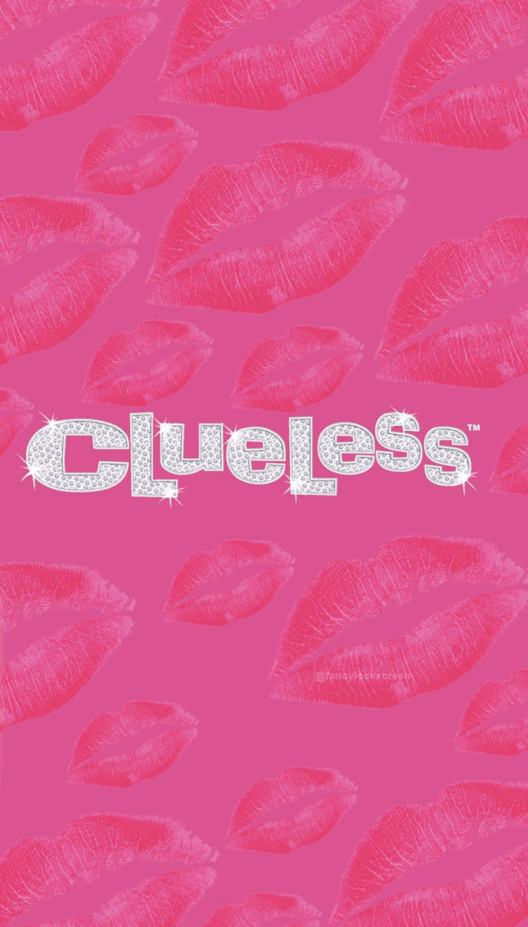 Clueless, lips pattern, vibrant pink, HD Phone Wallpaper
