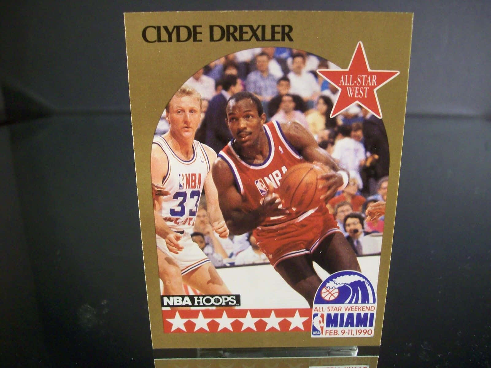 Clyde Drexler, 1990 NBA All-Star Weekend, red jersey, HD Desktop Wallpaper