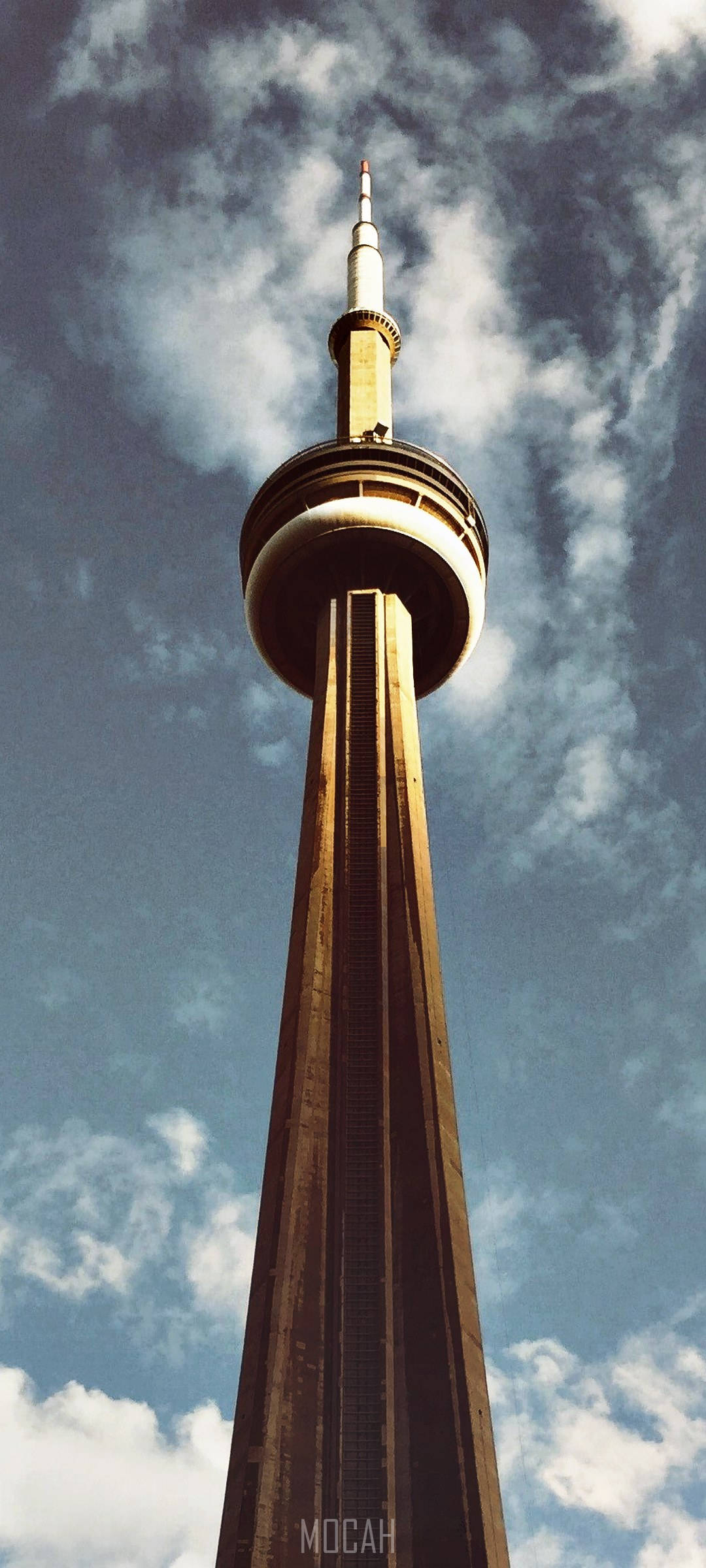 CN Tower, sky, scattered clouds, Full HD Phone Wallpaper