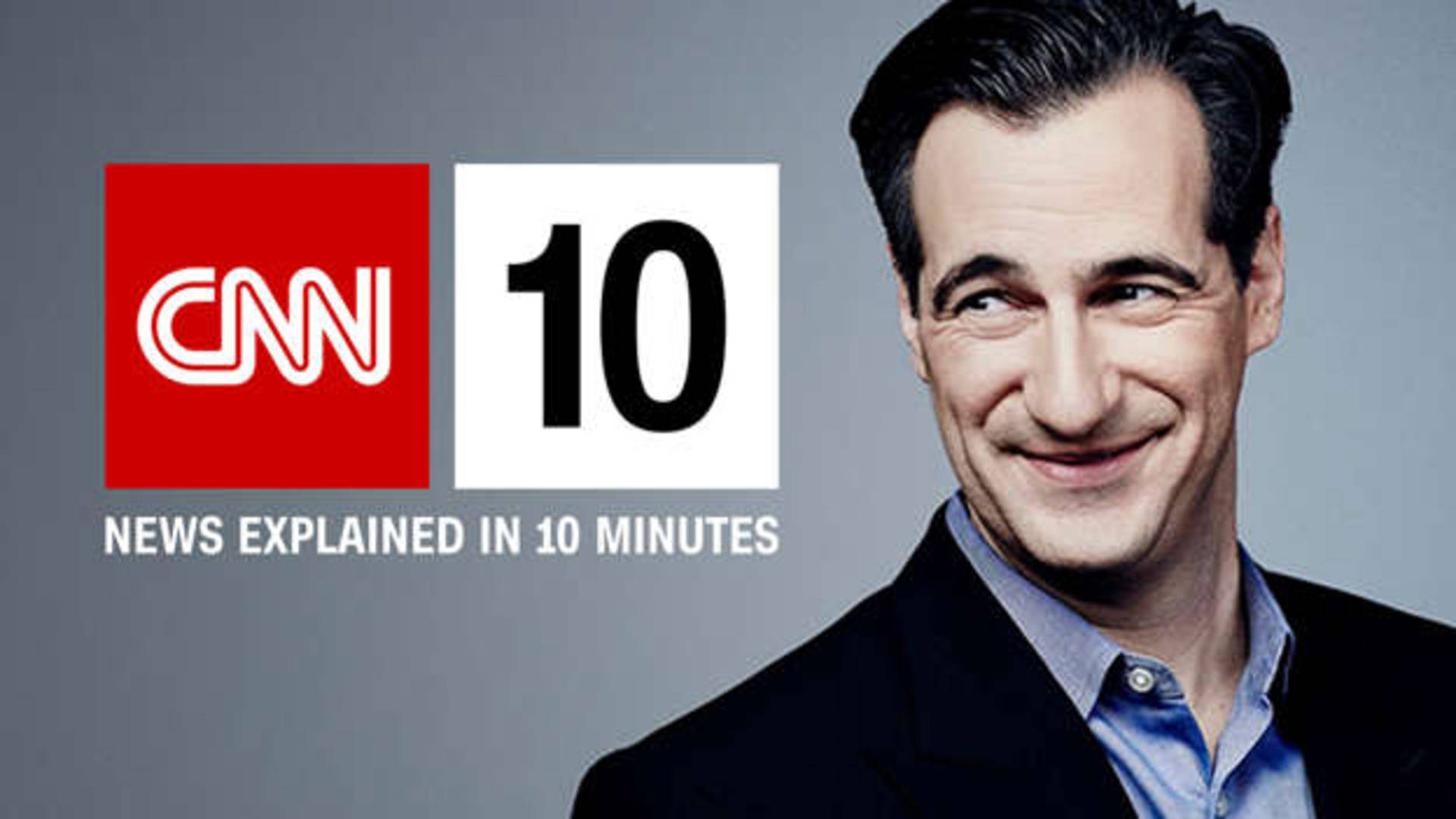 CNN 10, gray background, smiling man, Full HD Desktop Wallpaper